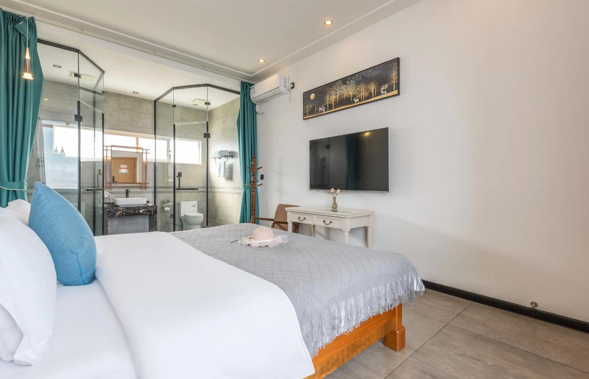 Bed in Blue Sea Hotel