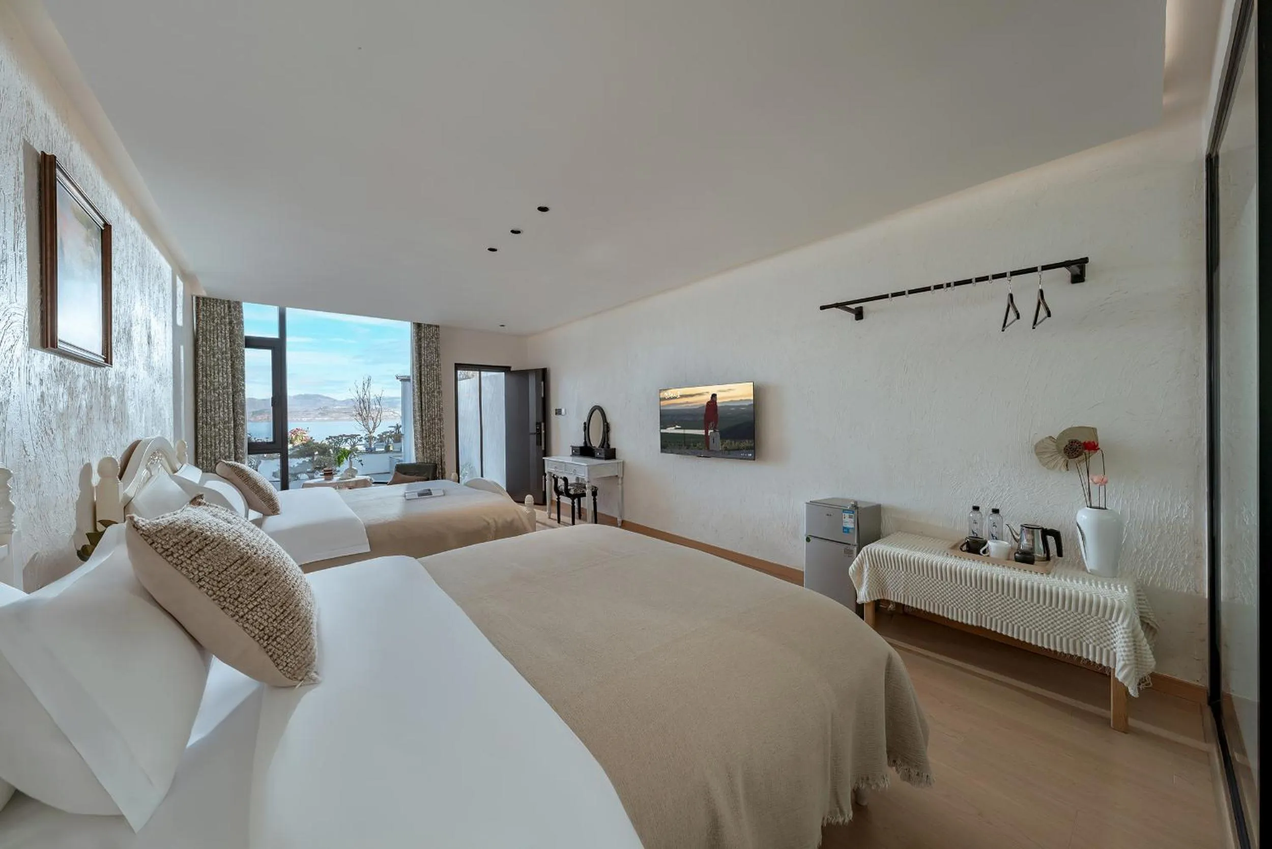 Bed in Blue Sea Hotel