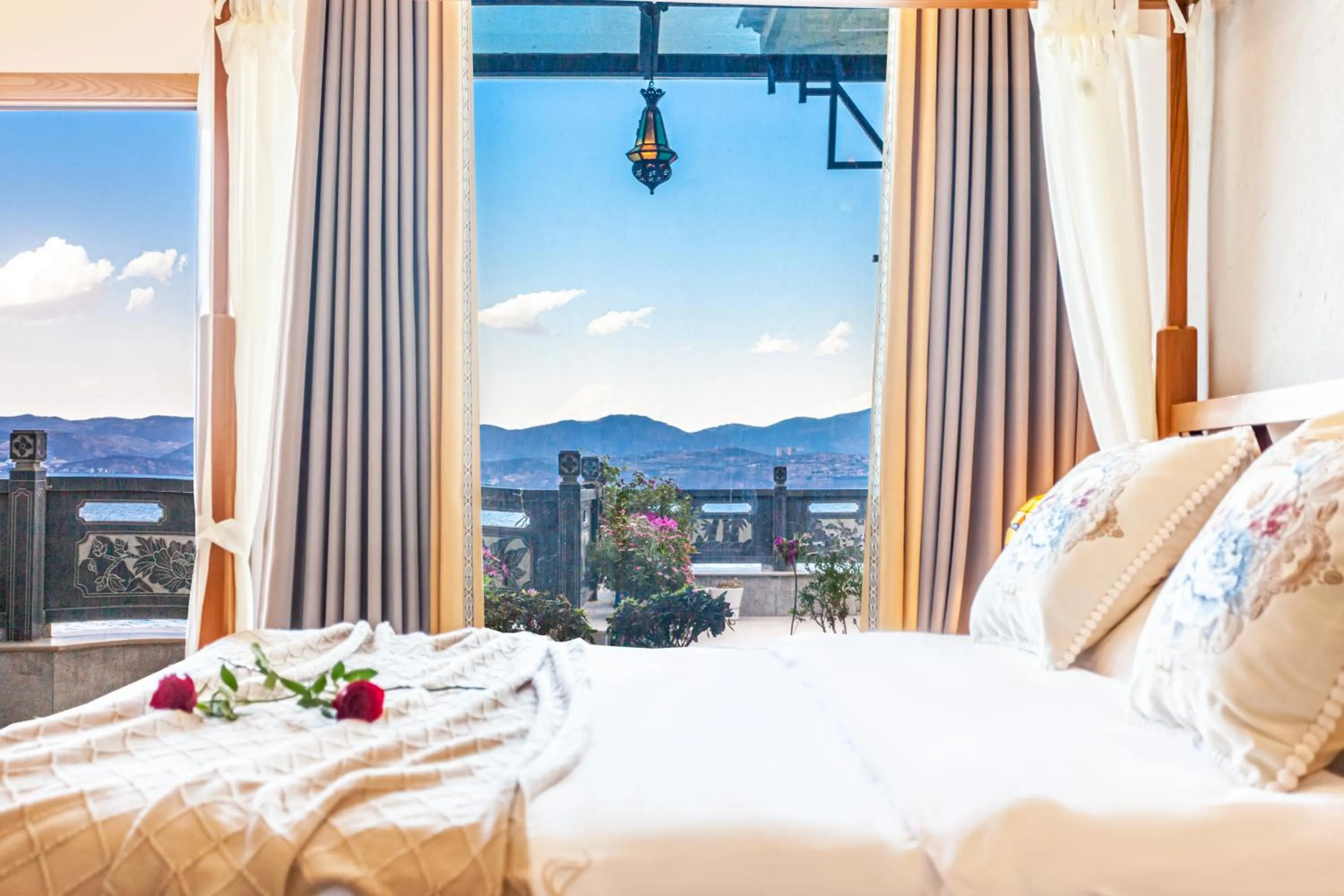 Bed in Blue Sea Hotel