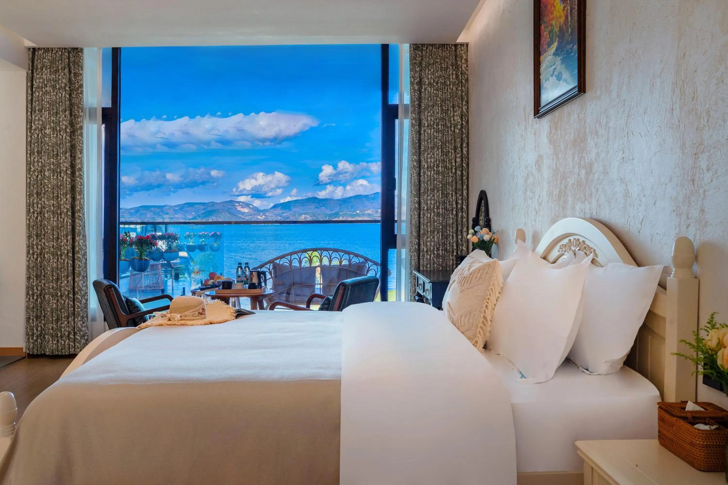 Bed in Blue Sea Hotel