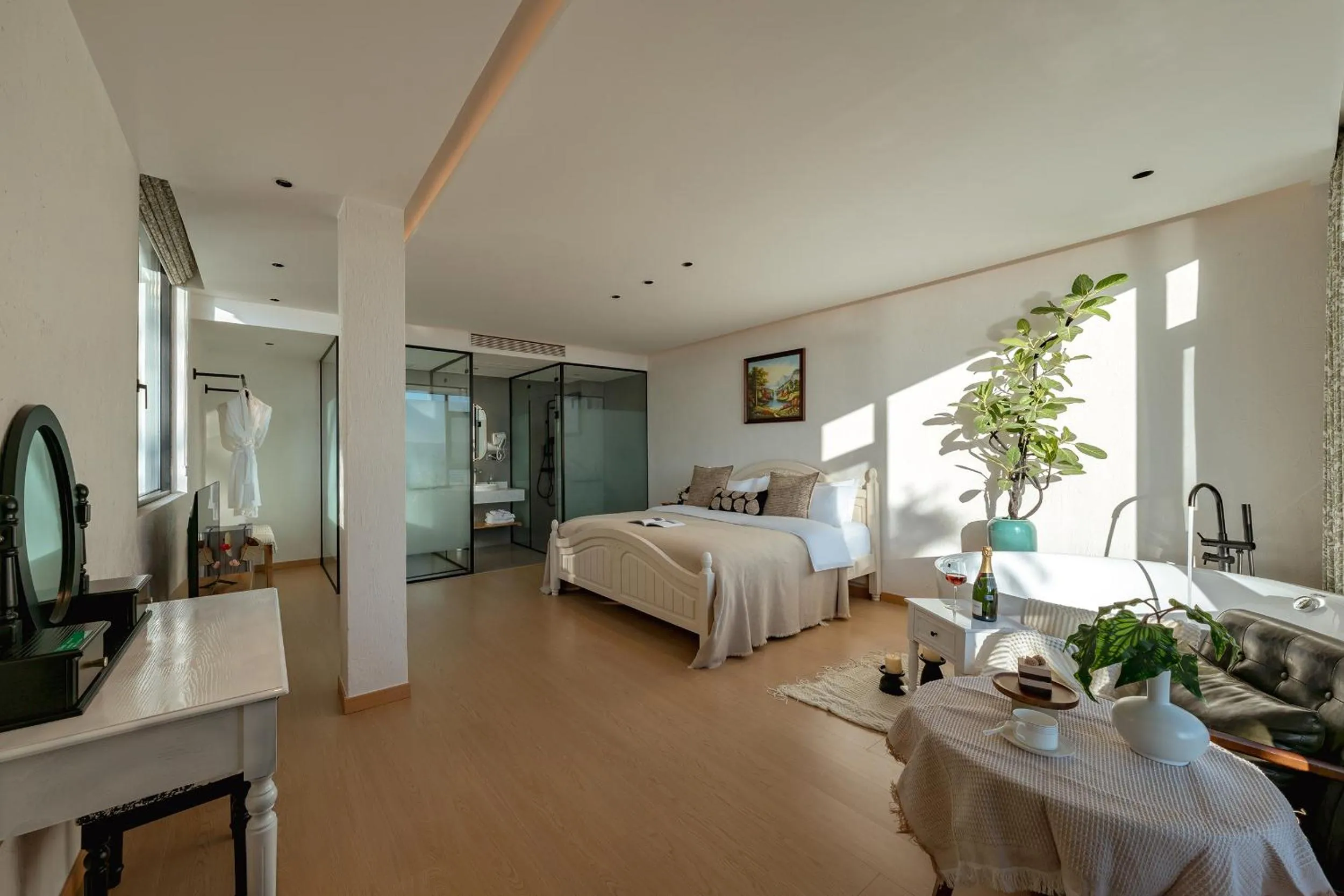 Bed in Blue Sea Hotel