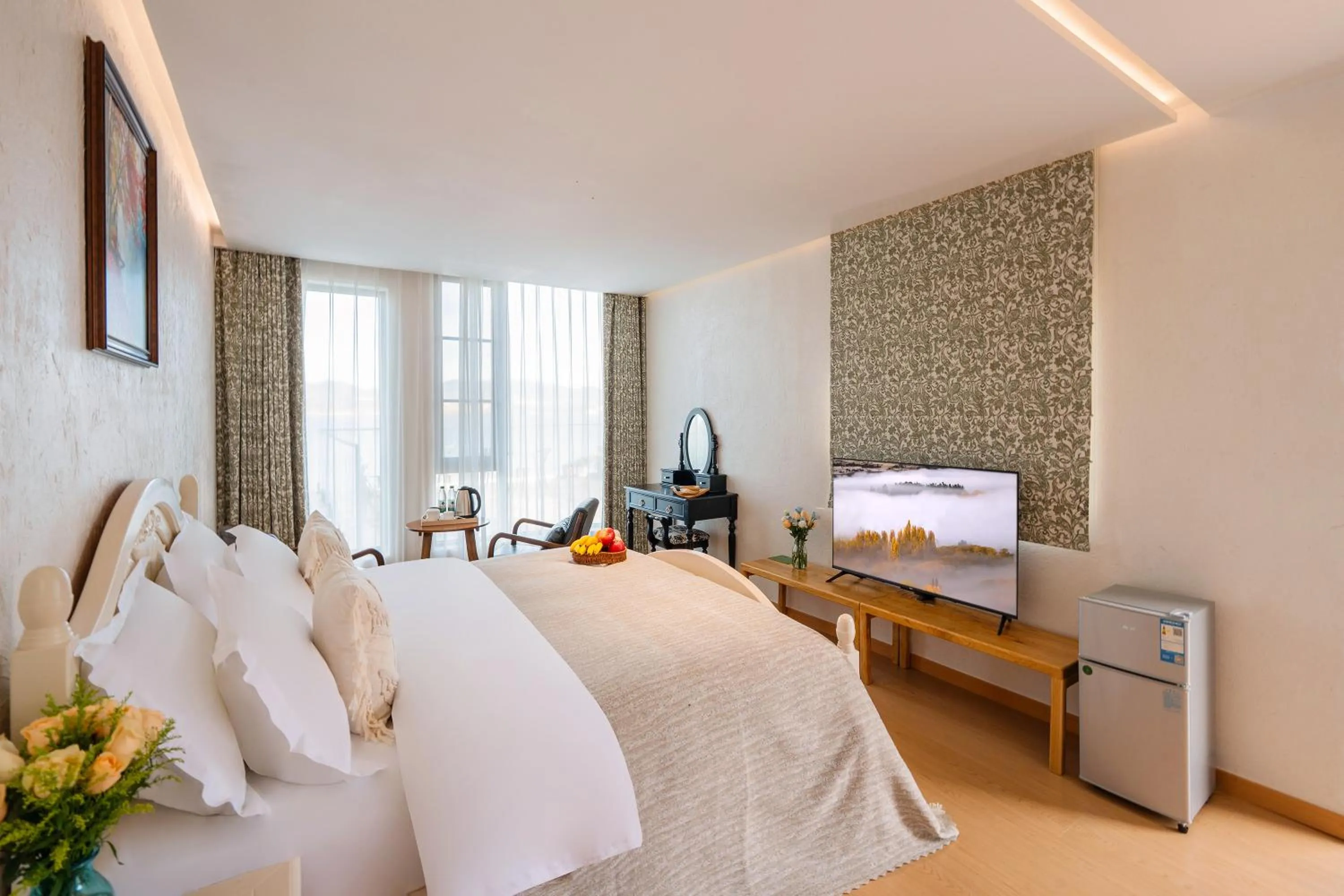 Bed in Blue Sea Hotel