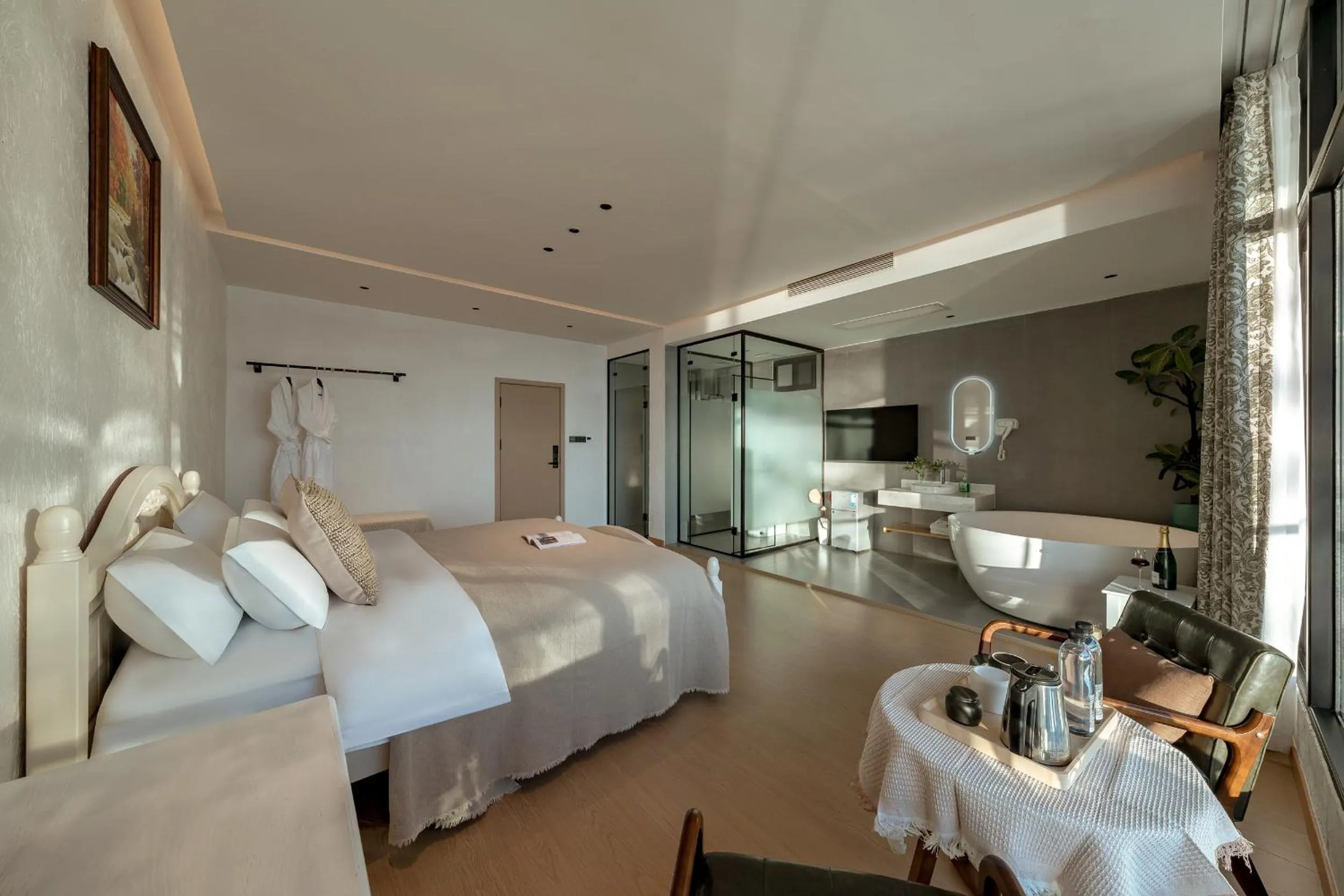 Bed in Blue Sea Hotel