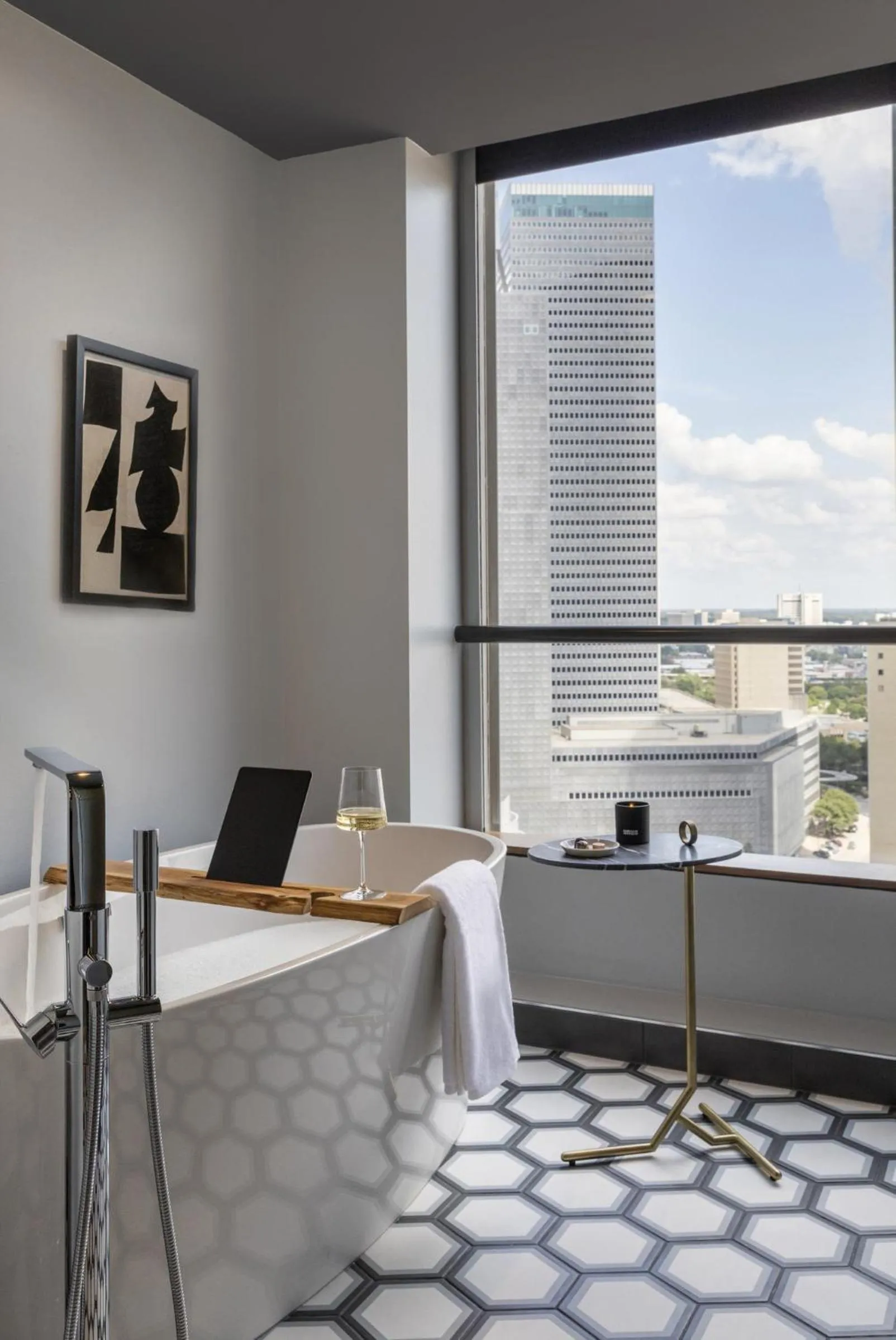 Bathroom in Thompson Dallas, by Hyatt