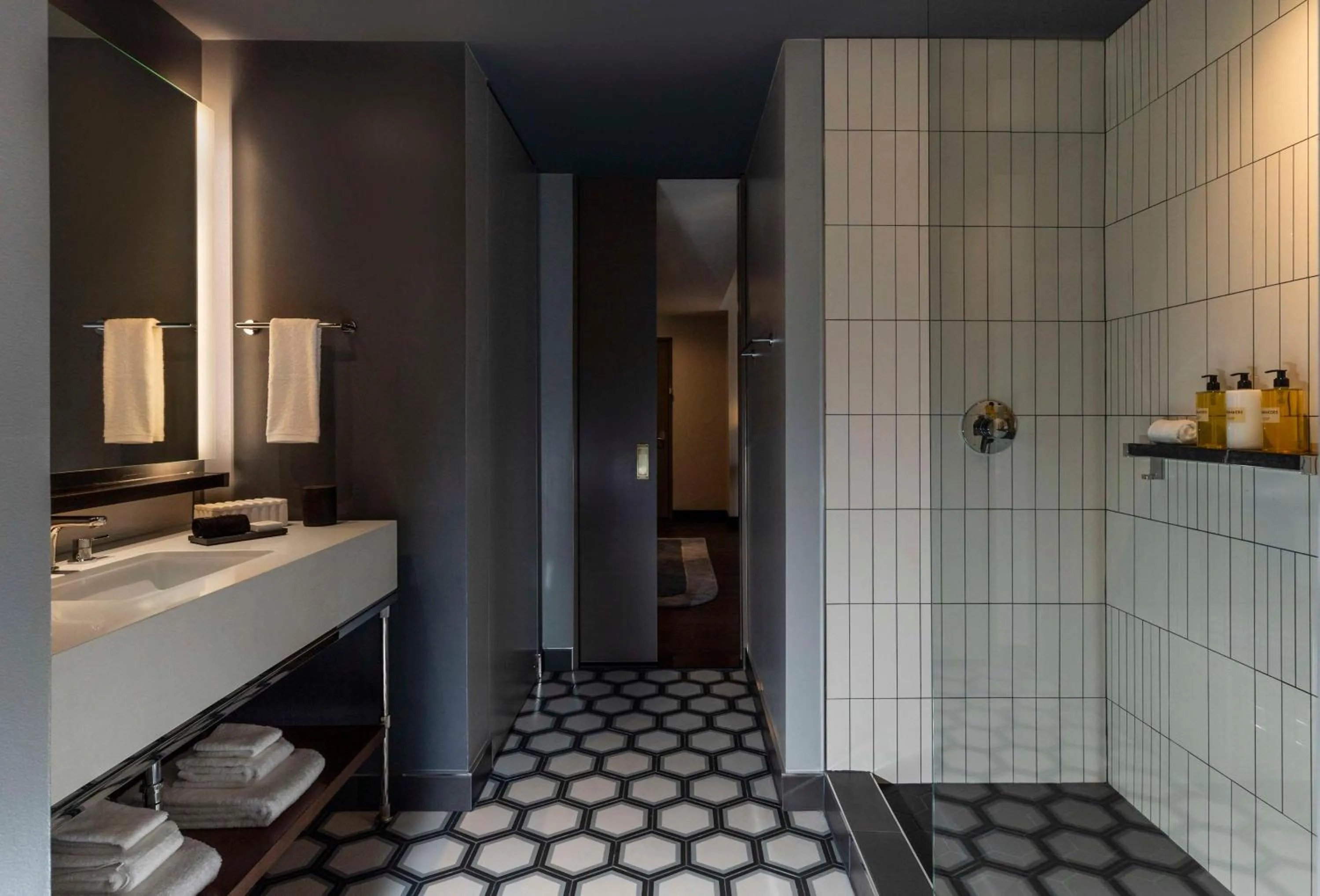 Bathroom in Thompson Dallas, by Hyatt