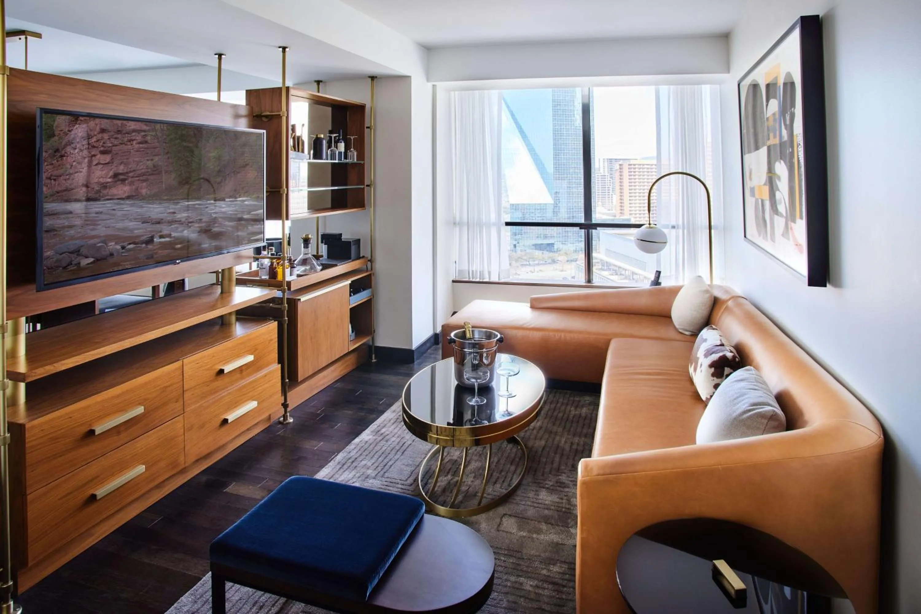 Living room in Thompson Dallas, by Hyatt