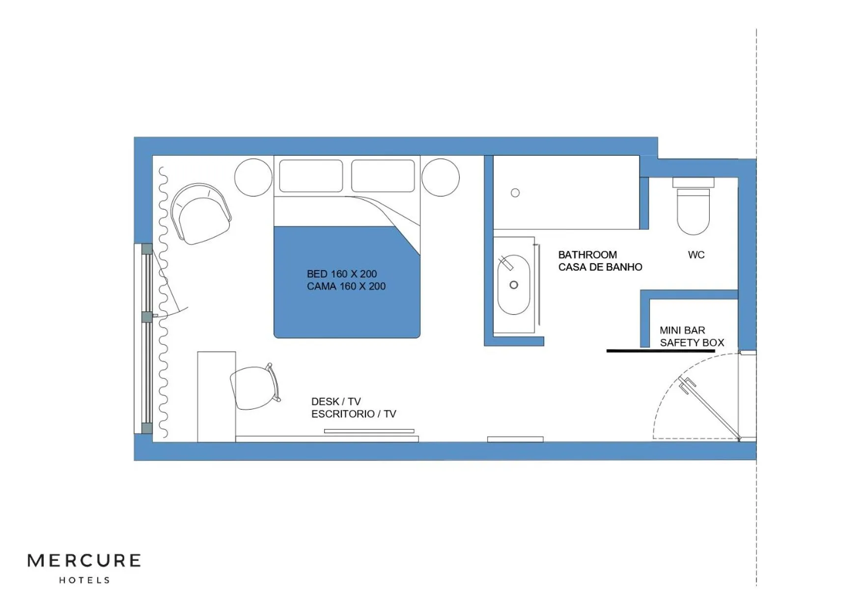 Floor plan in Mercure Porto Centro Aliados