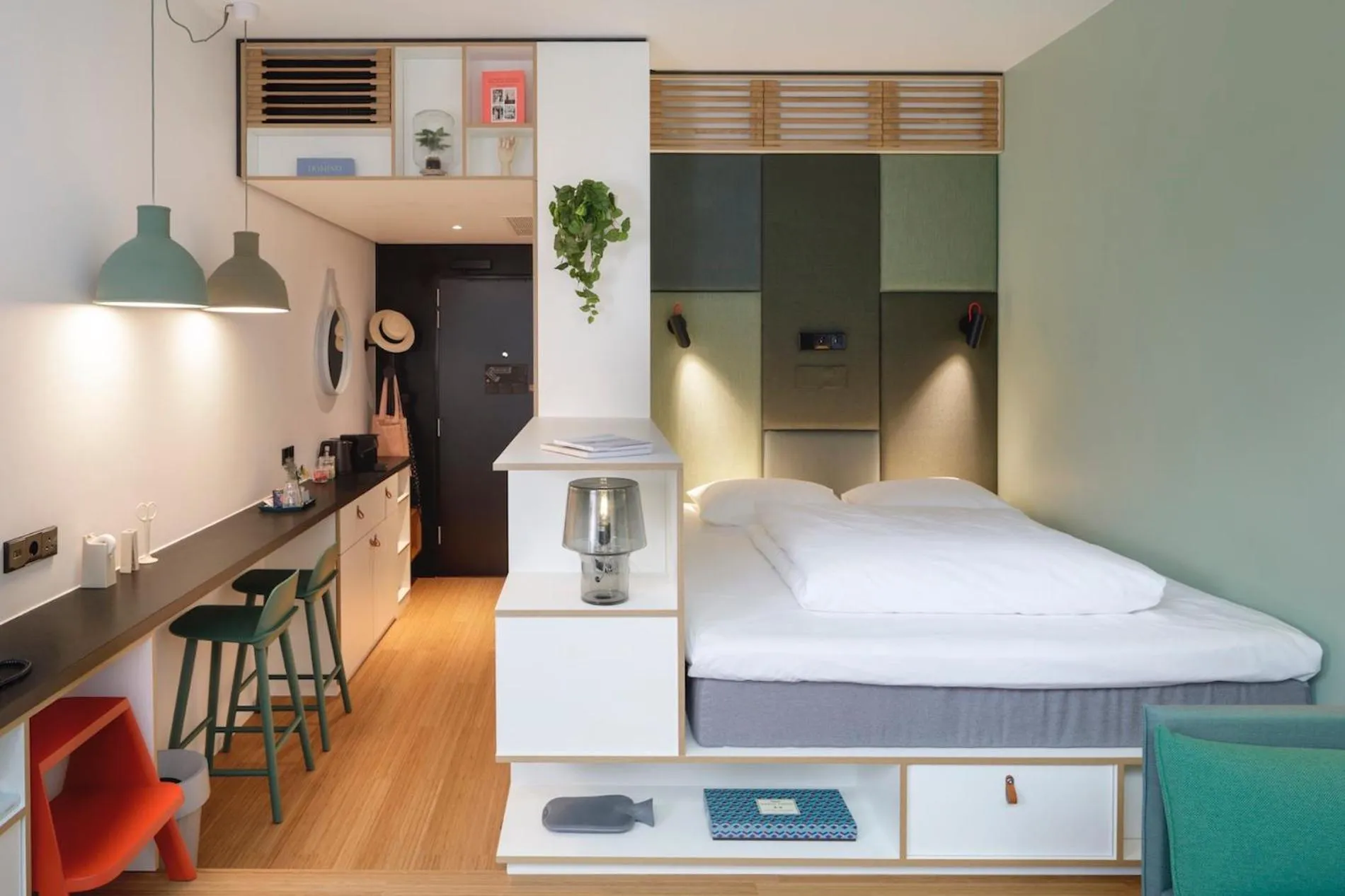 Photo of the whole room, Bed in Zoku Copenhagen