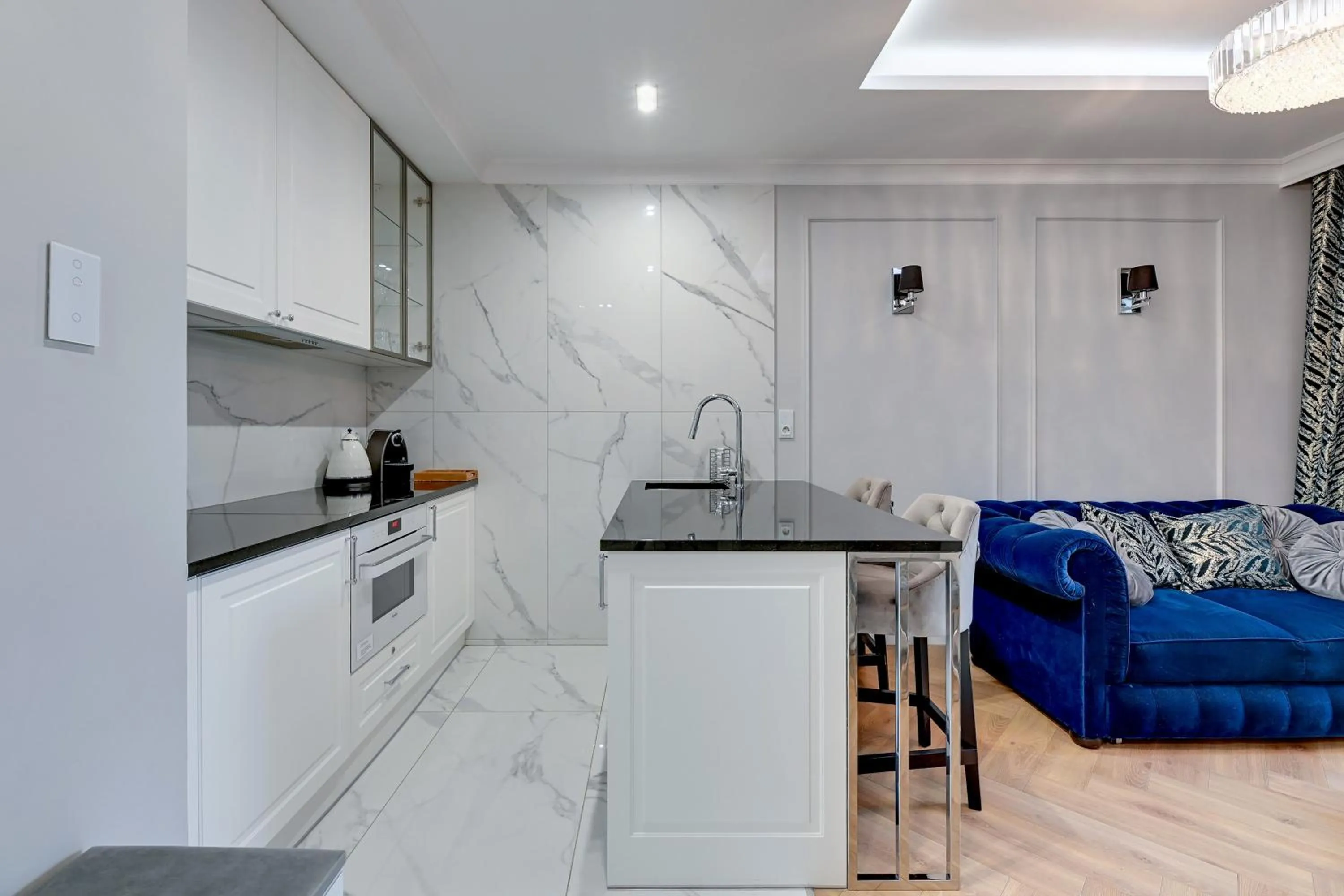 Kitchen or kitchenette in GRANO APARTMENTS Gdańsk Residence SPA & Wellness - GRANO APARTMENTS Gdańsk Old Town SPA & Wellness