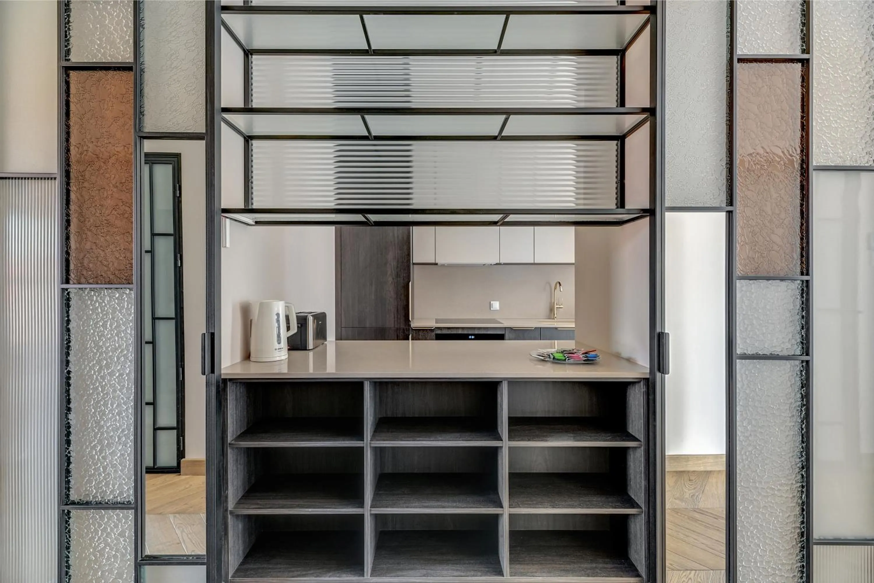 Kitchen or kitchenette in GRANO APARTMENTS Gdańsk Residence SPA & Wellness - GRANO APARTMENTS Gdańsk Old Town SPA & Wellness