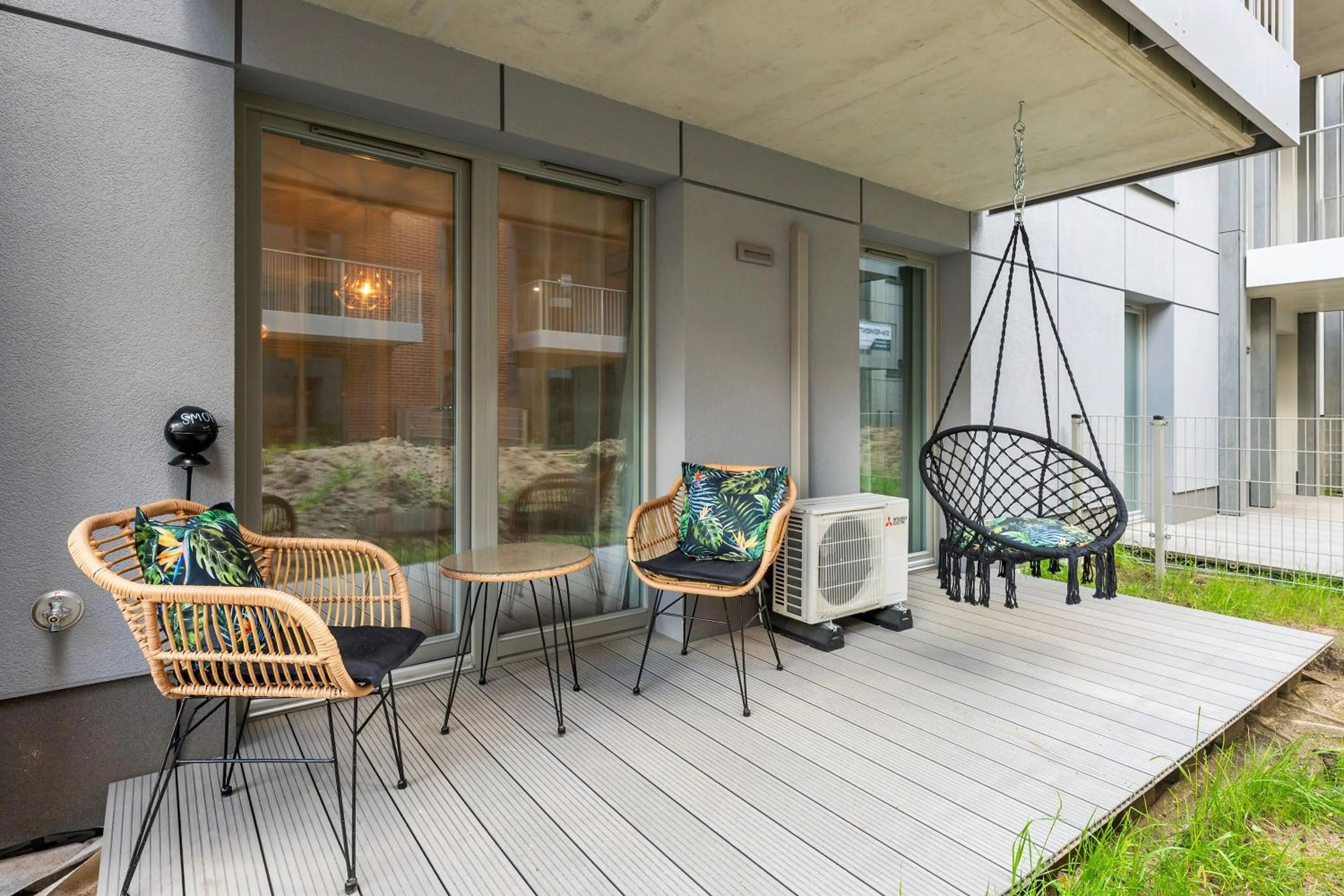 Balcony/Terrace in GRANO APARTMENTS Gdańsk Residence SPA & Wellness - GRANO APARTMENTS Gdańsk Old Town SPA & Wellness