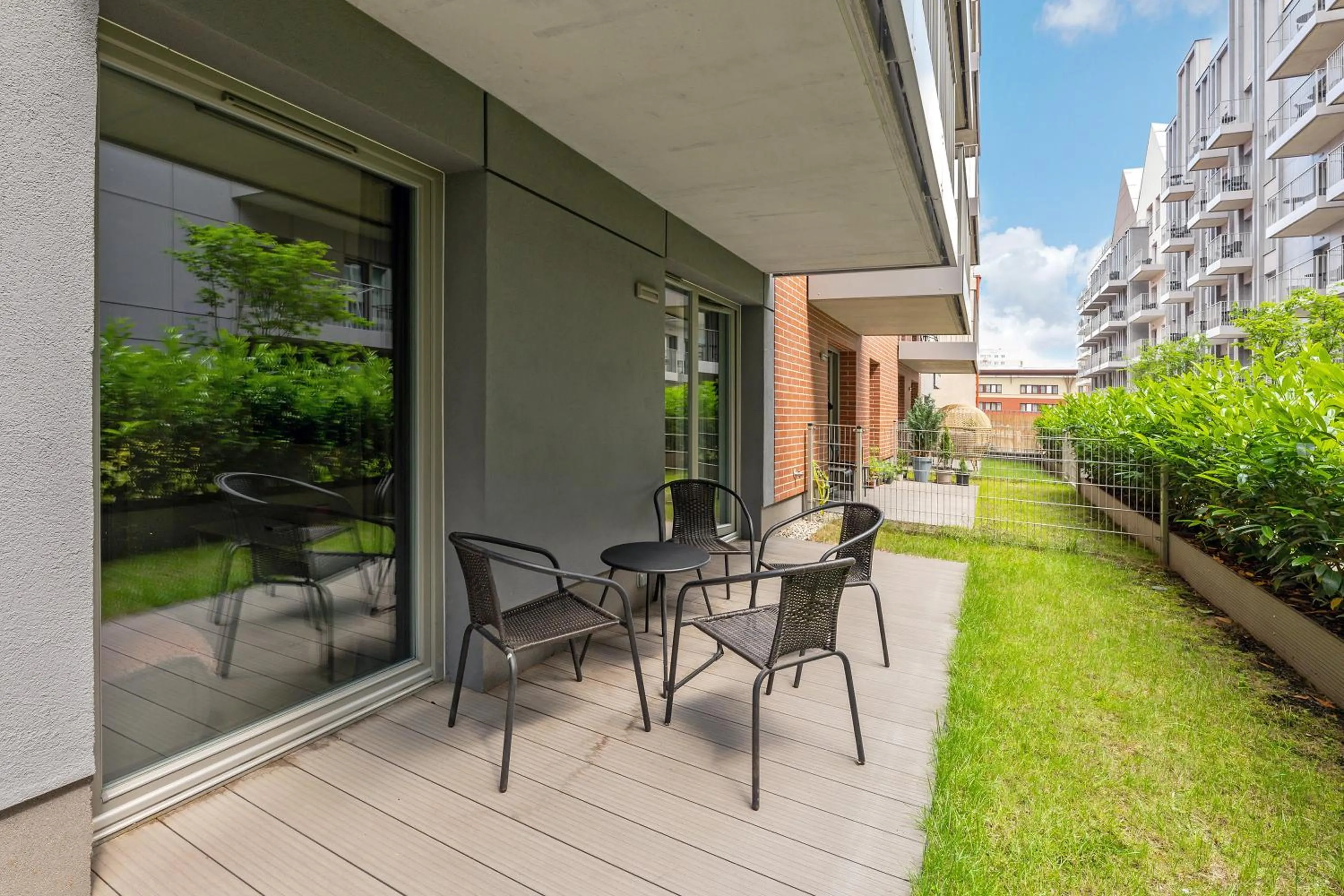 Balcony/Terrace in GRANO APARTMENTS Gdańsk Residence SPA & Wellness - GRANO APARTMENTS Gdańsk Old Town SPA & Wellness