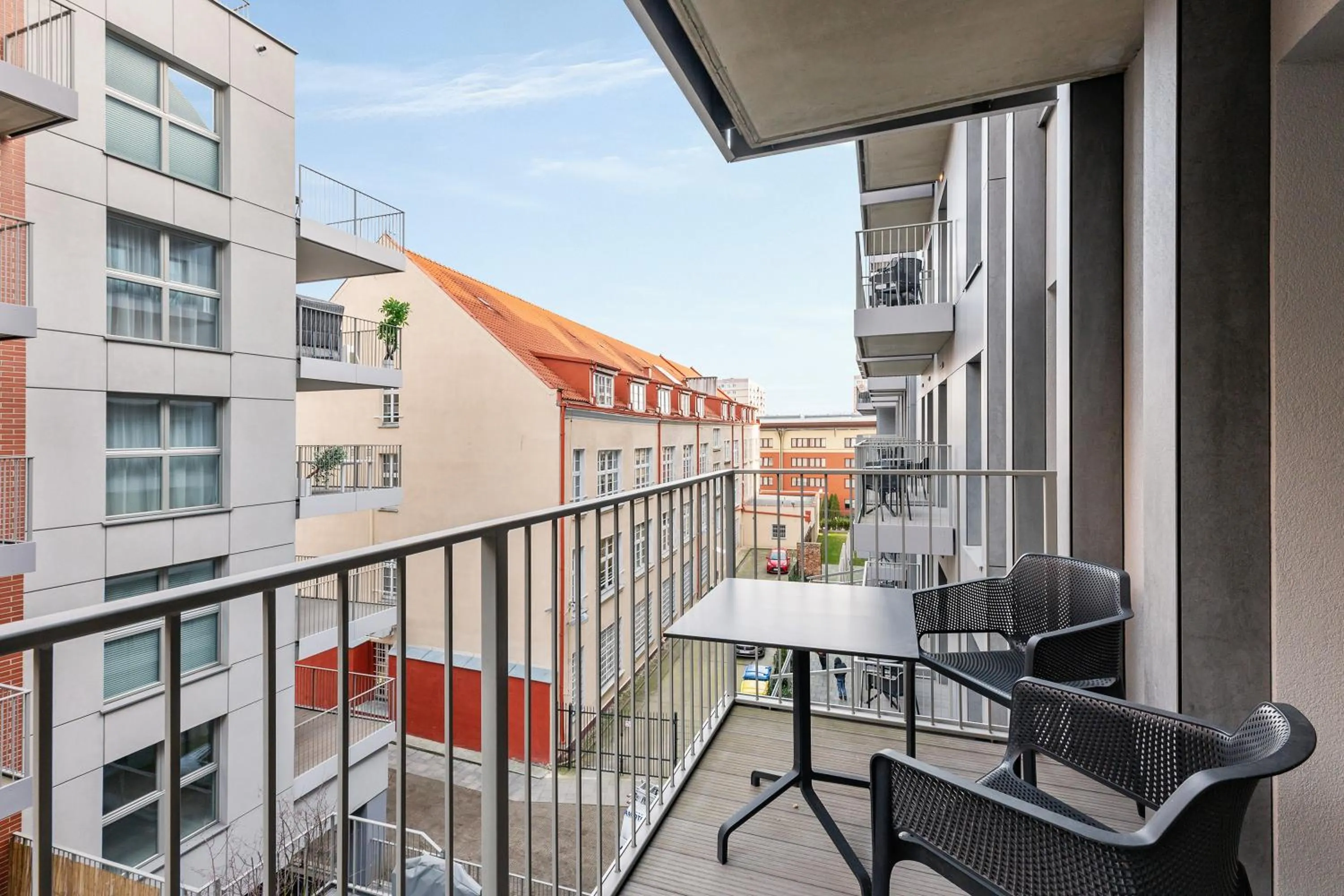 Balcony/Terrace in GRANO APARTMENTS Gdańsk Residence SPA & Wellness - GRANO APARTMENTS Gdańsk Old Town SPA & Wellness