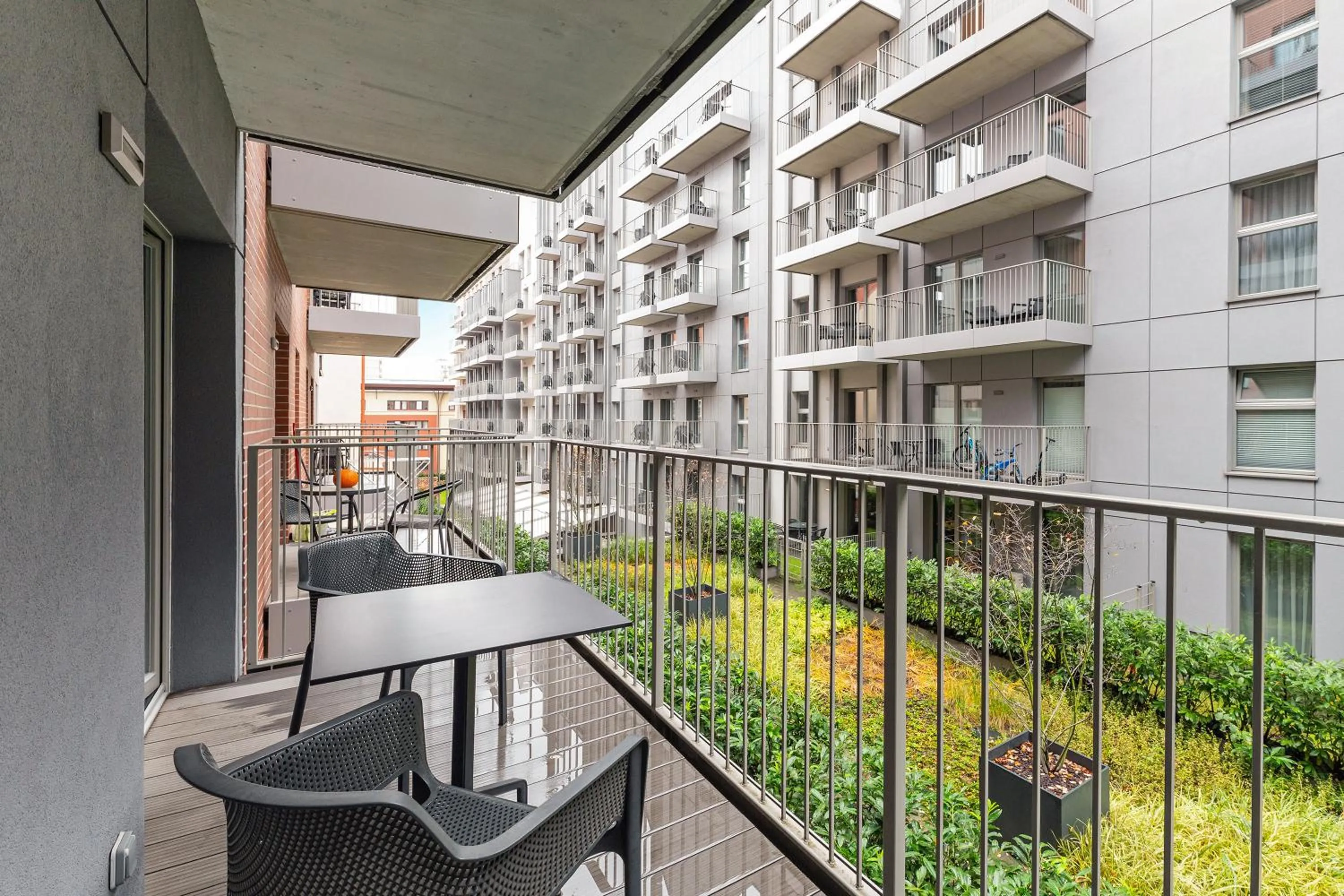 Balcony/Terrace in GRANO APARTMENTS Gdańsk Residence SPA & Wellness - GRANO APARTMENTS Gdańsk Old Town SPA & Wellness