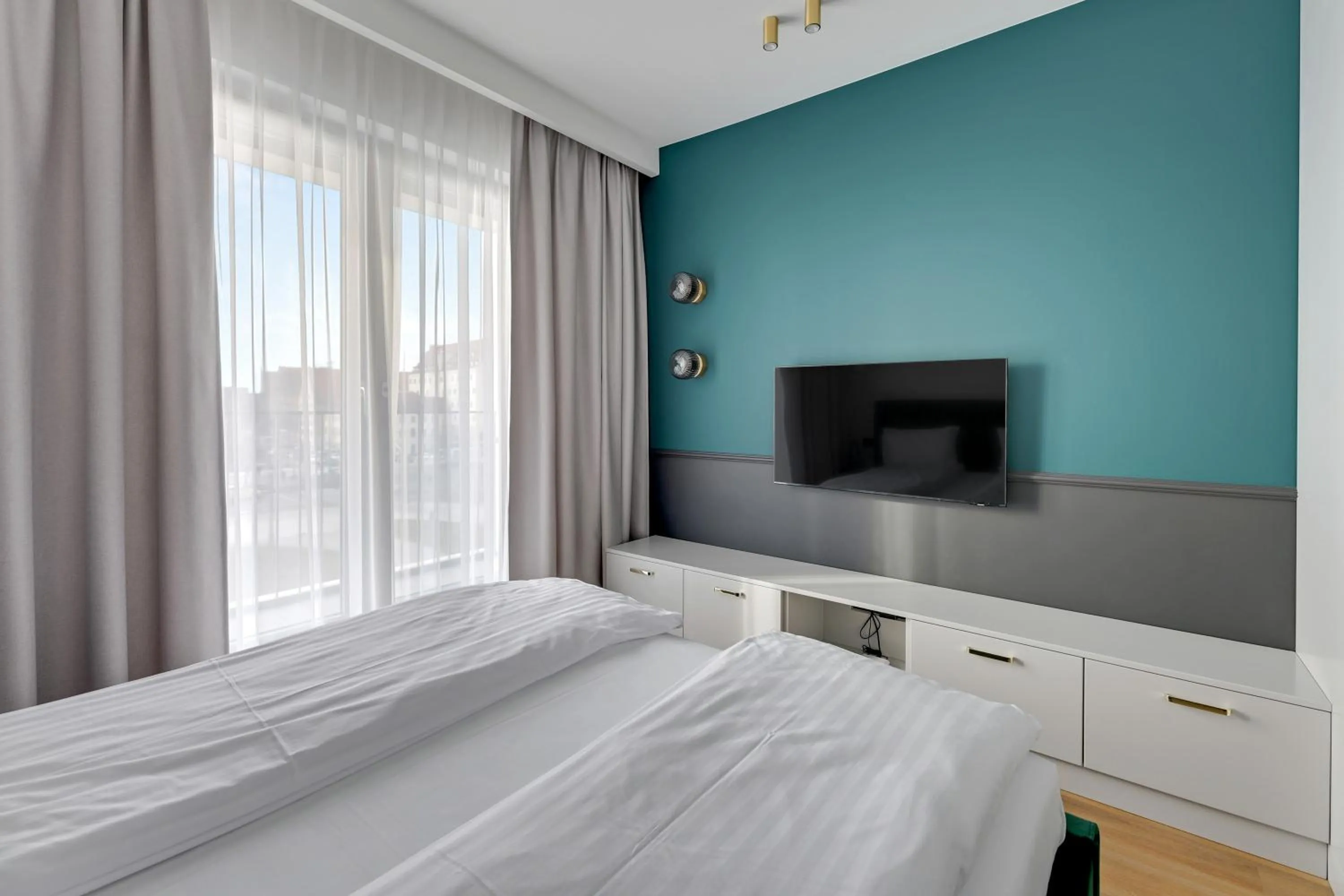 Bedroom, Bed in GRANO APARTMENTS Gdańsk Residence SPA & Wellness - GRANO APARTMENTS Gdańsk Old Town SPA & Wellness