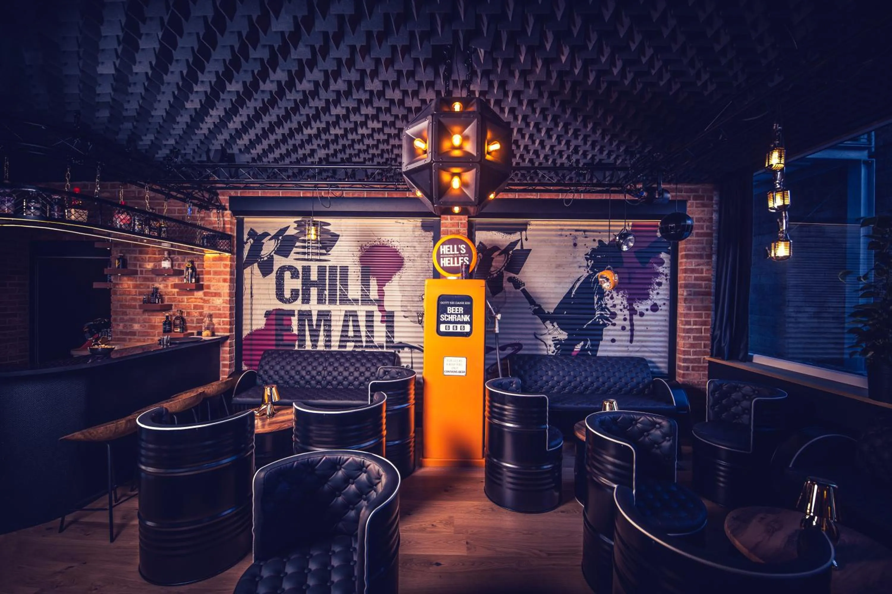 Communal lounge/ TV room in Rock&Chill Hotel Falter