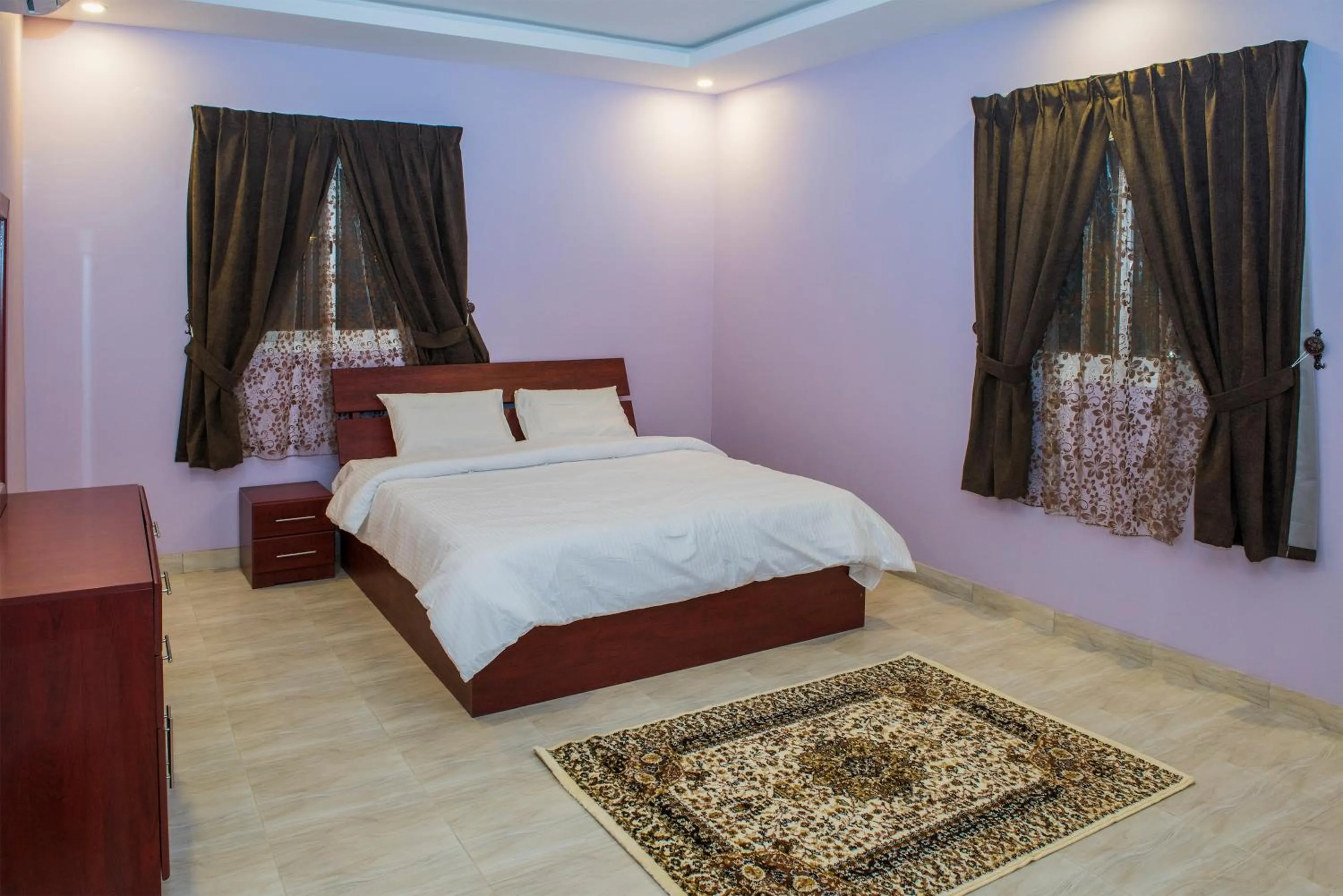 Bed in Najd Peak Apartment Riyadh