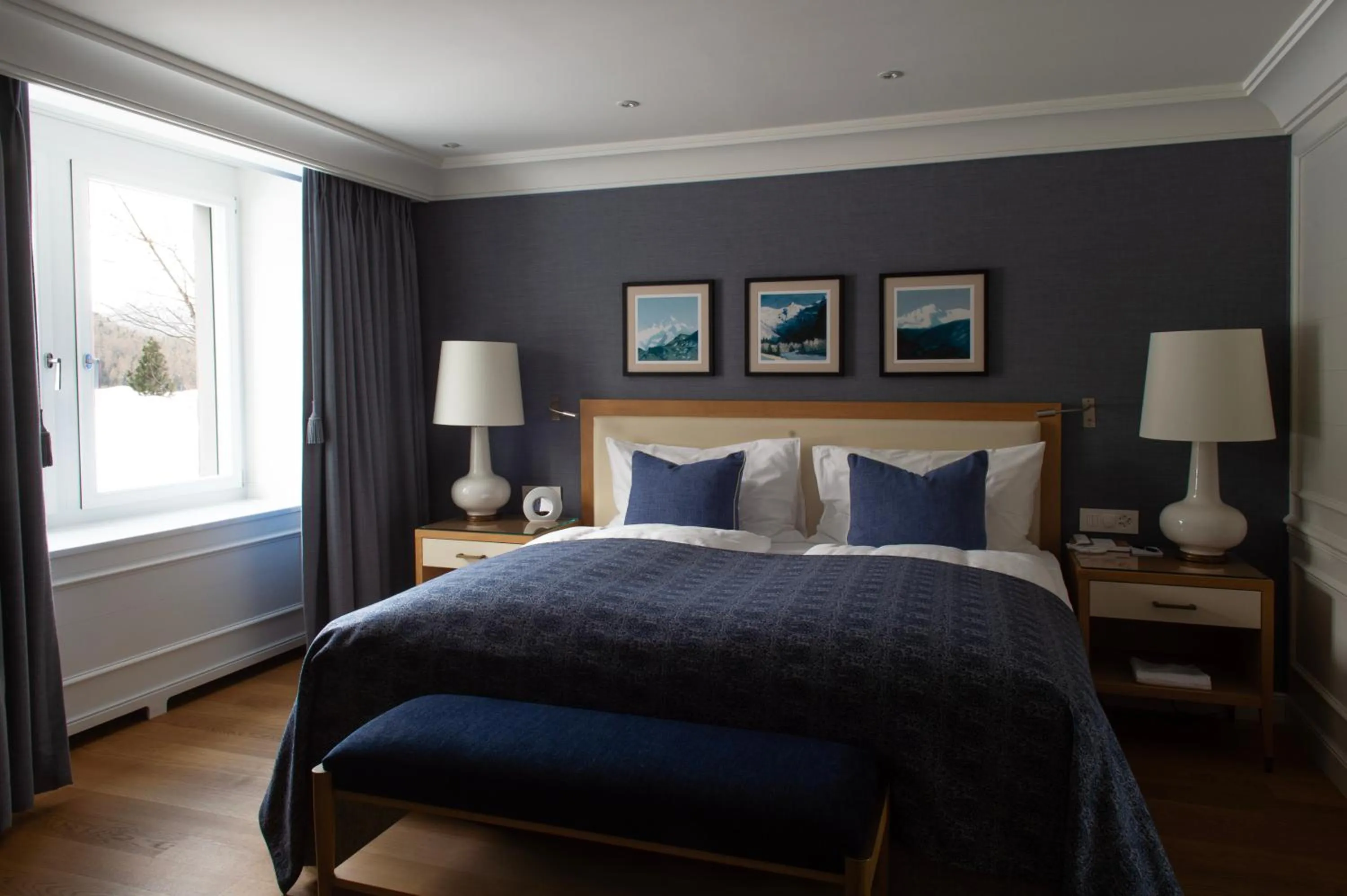 Bed in Grand Hotel Kronenhof