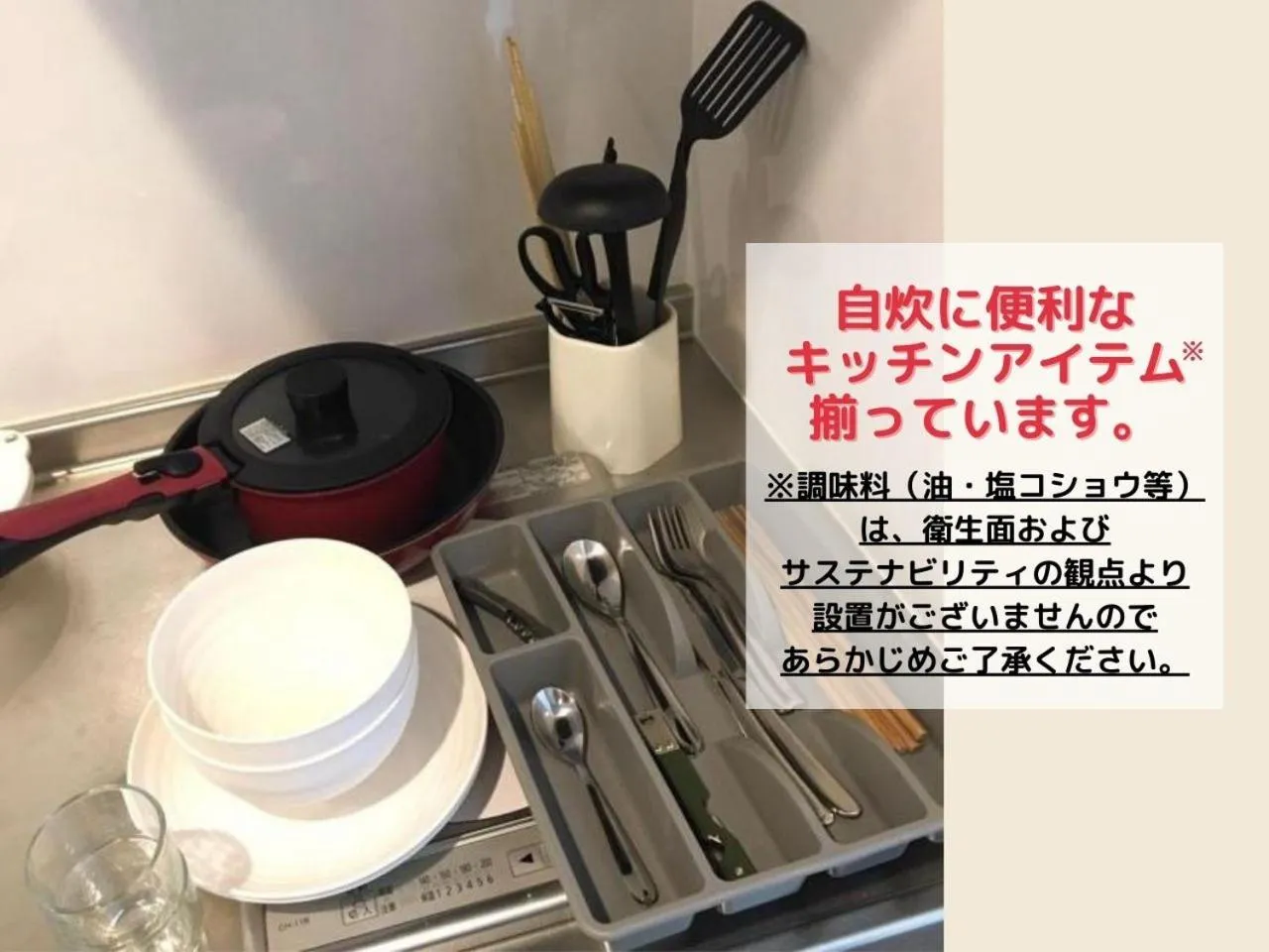 Kitchen or kitchenette in Apartment Hotel KANSO