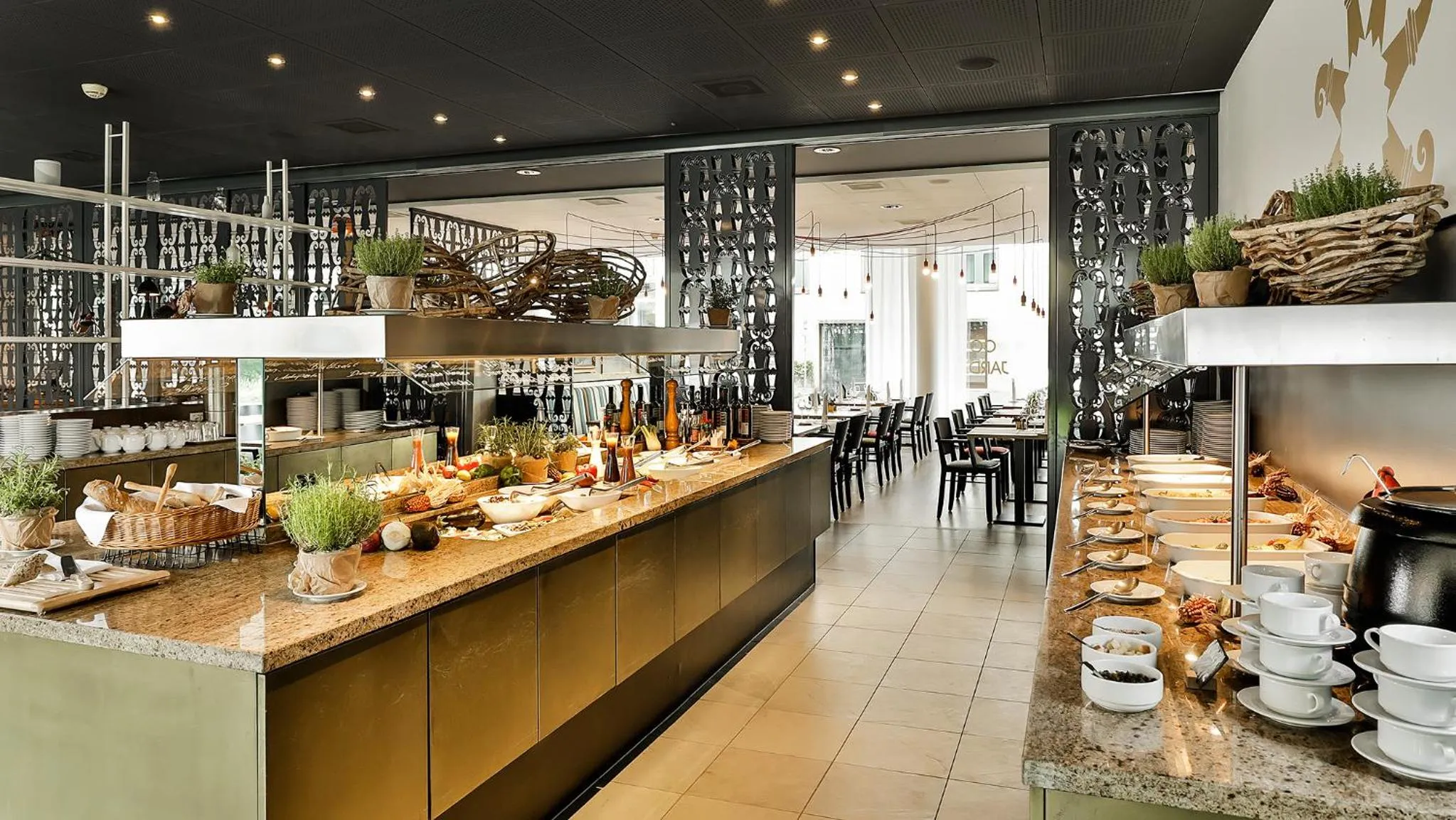 Buffet breakfast in Essential by Dorint Basel City