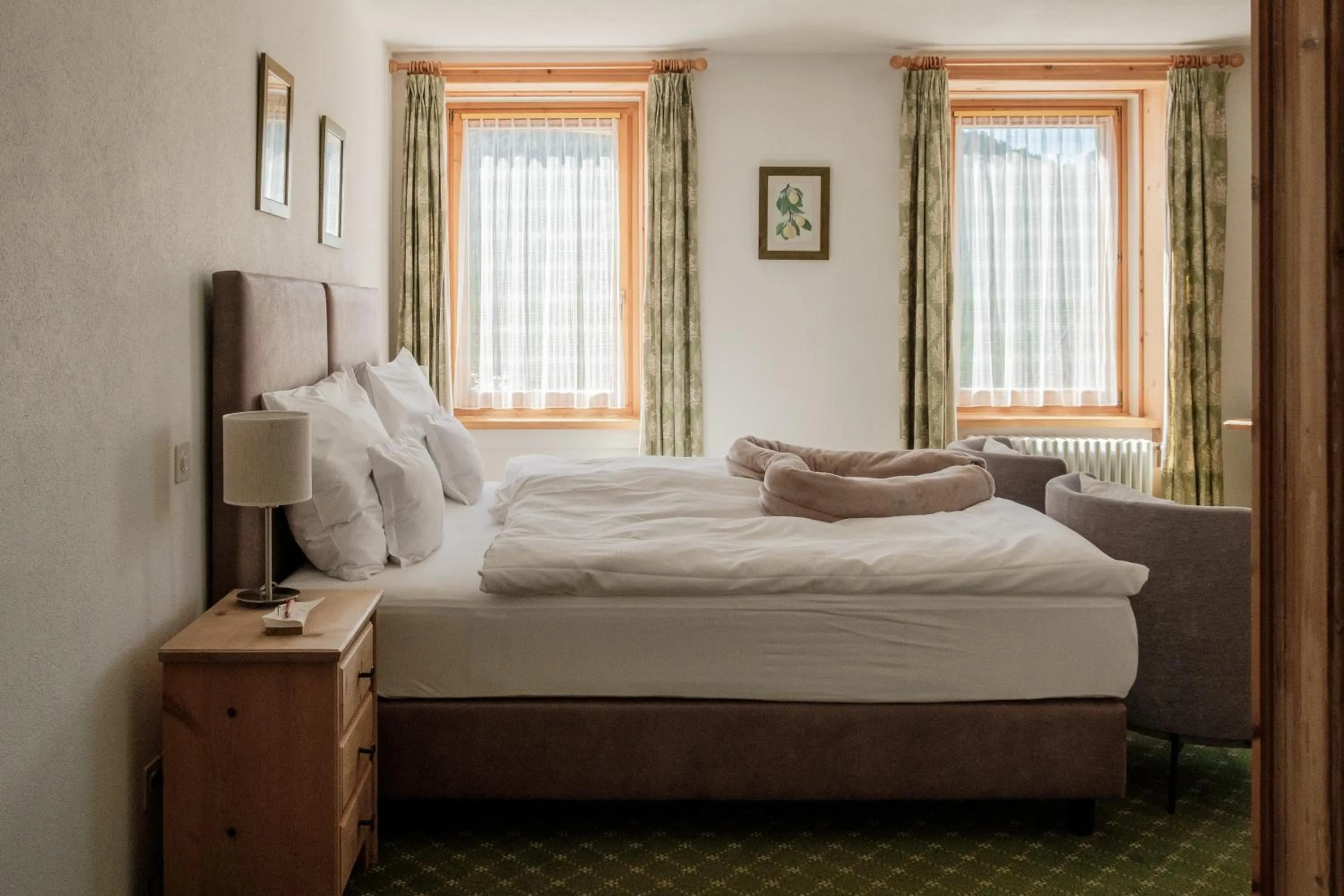 Bed in Hotel Bernina