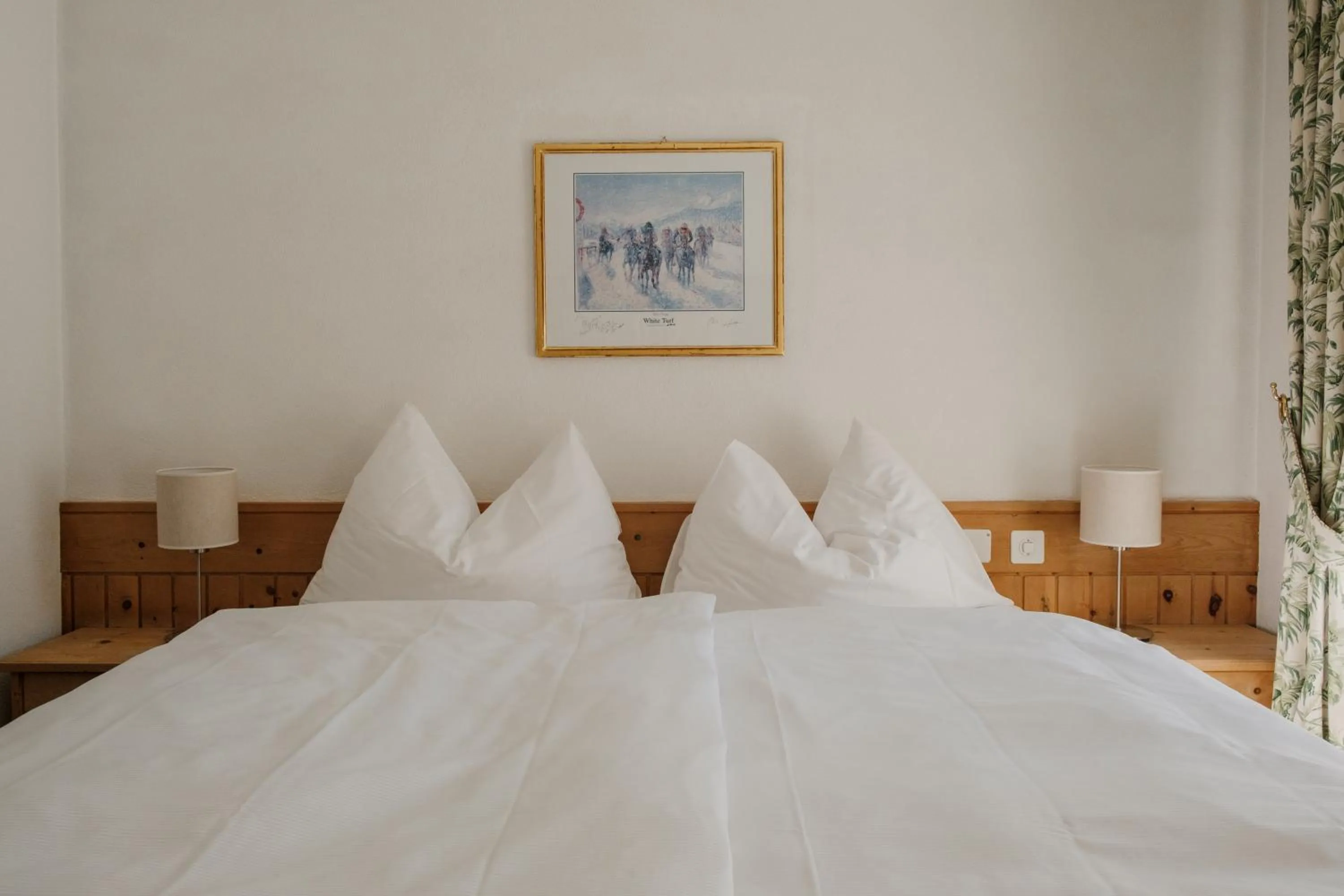 Bed in Hotel Bernina