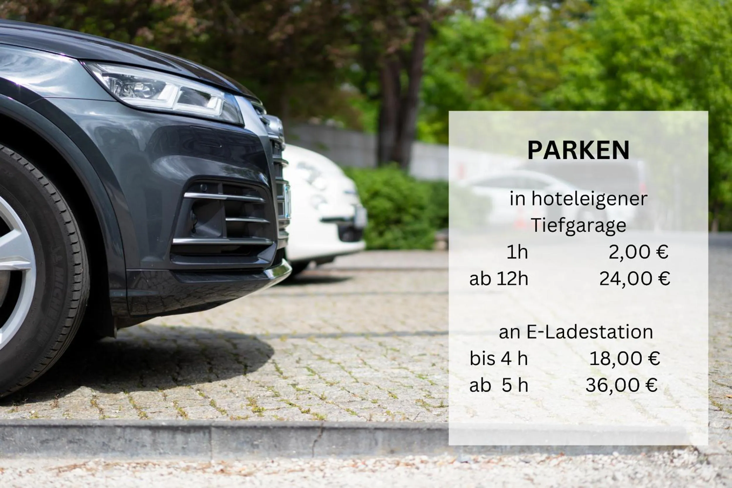 Parking in Kongresshotel Potsdam am Templiner See