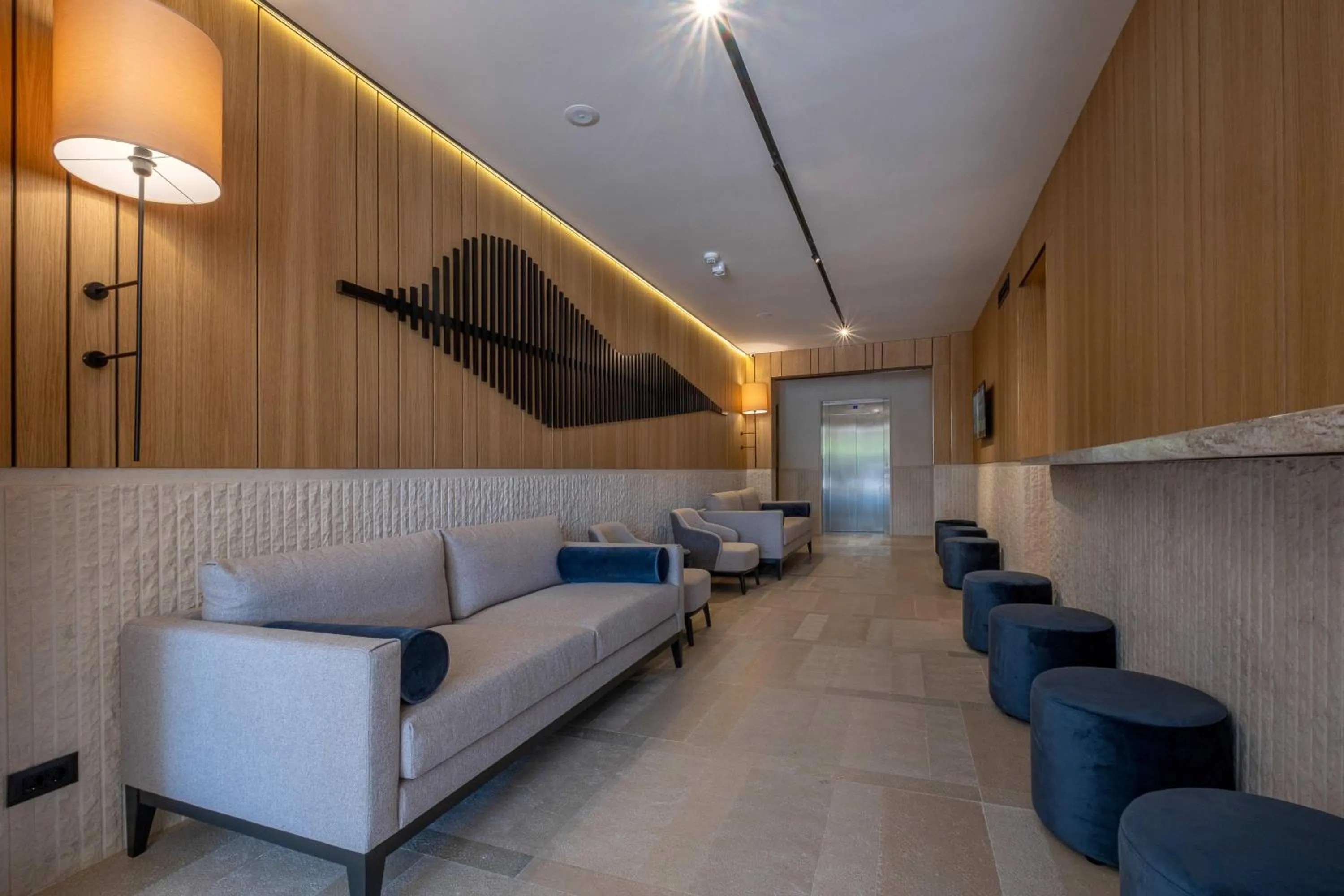 Lobby or reception in Poseidon The Beach Hotel