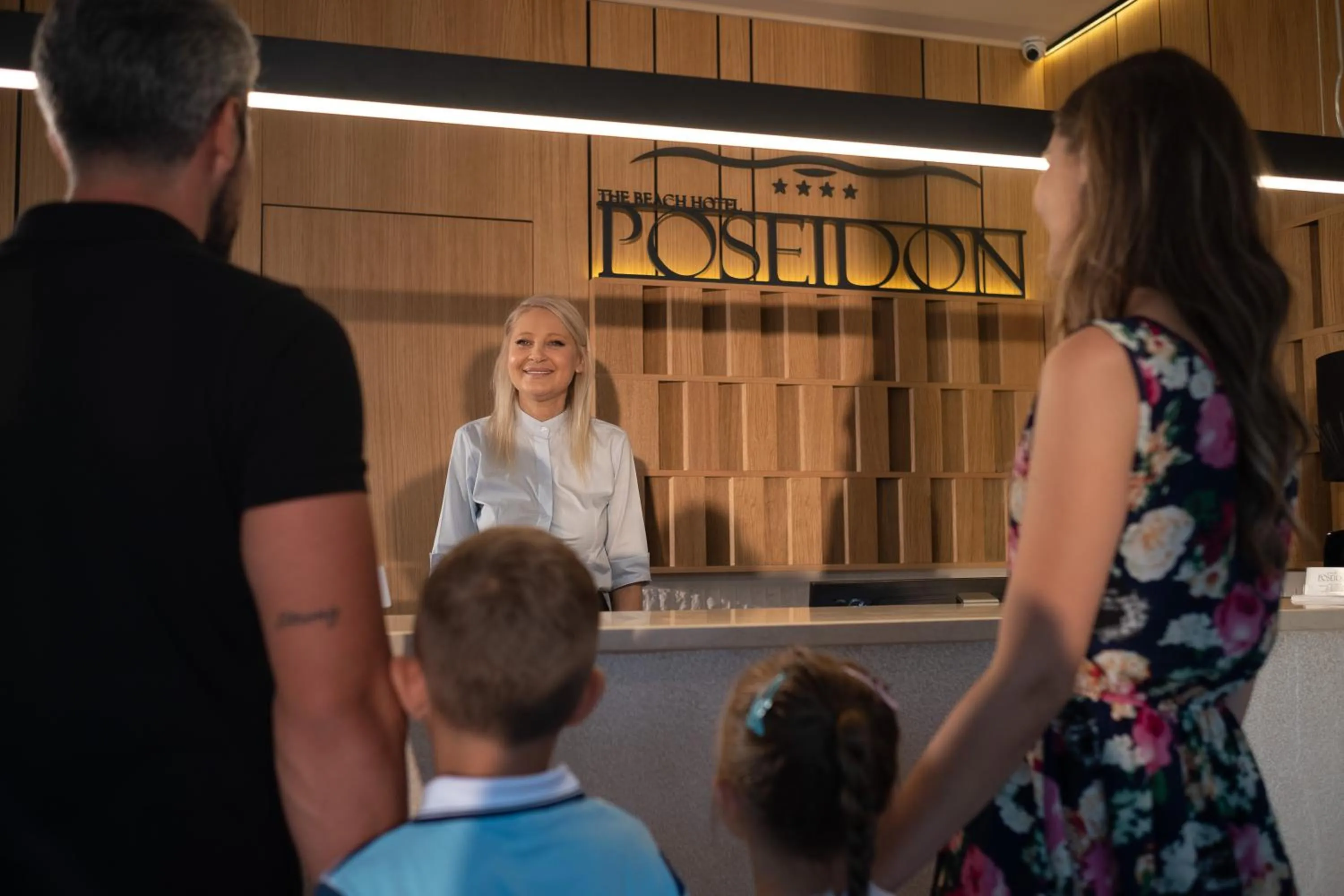 Lobby or reception in Poseidon The Beach Hotel