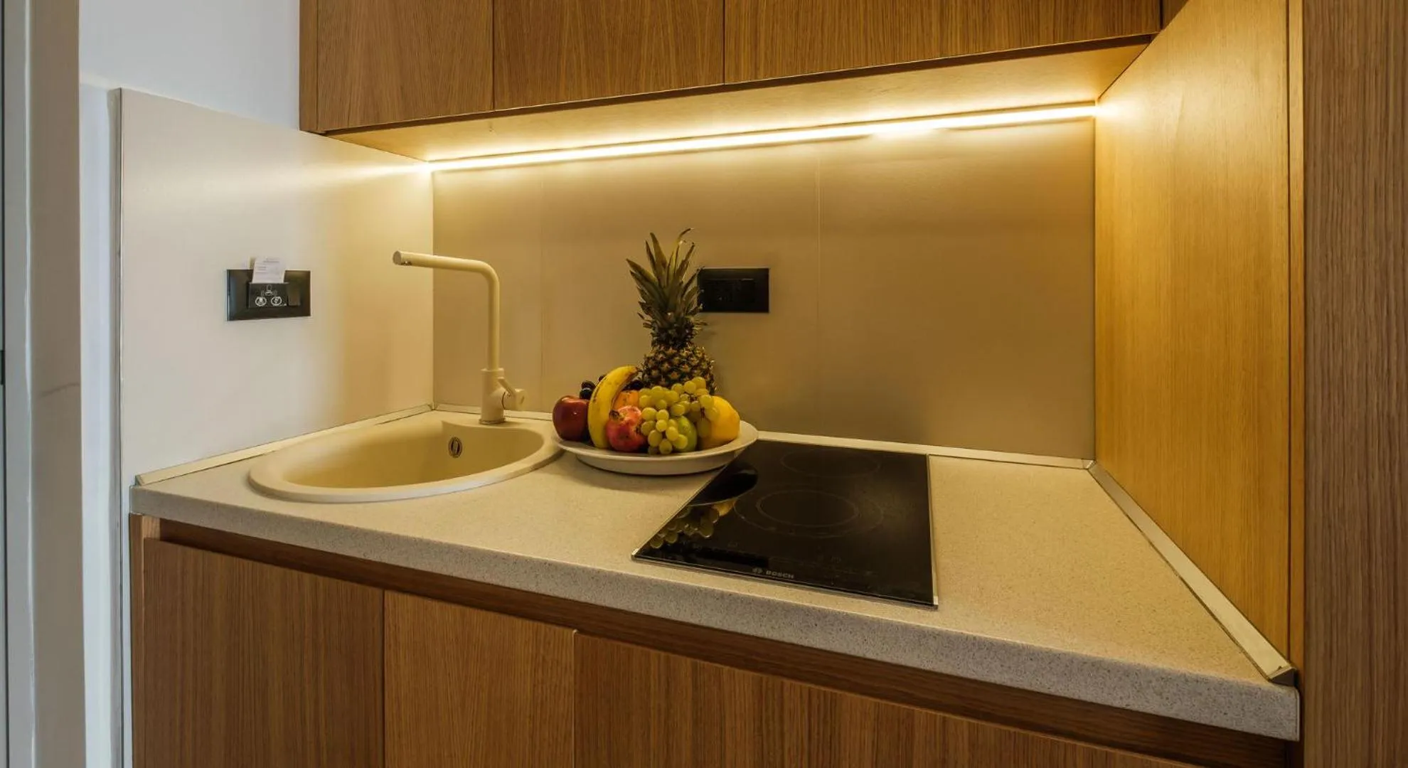 Kitchen or kitchenette in Poseidon The Beach Hotel