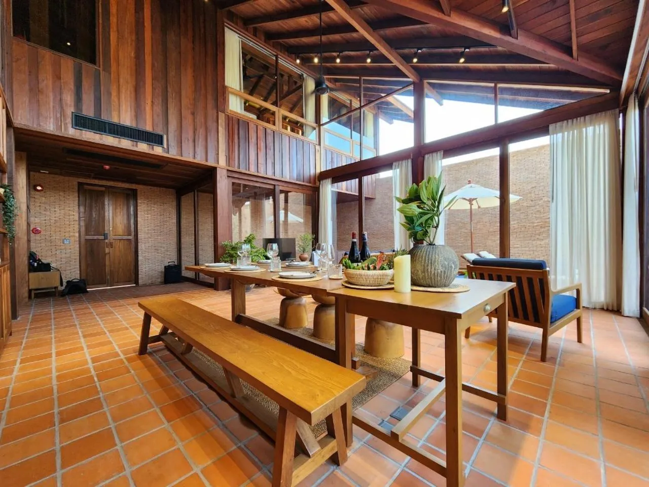 Seating area in Athita The Hidden Court Chiang Saen Boutique Hotel