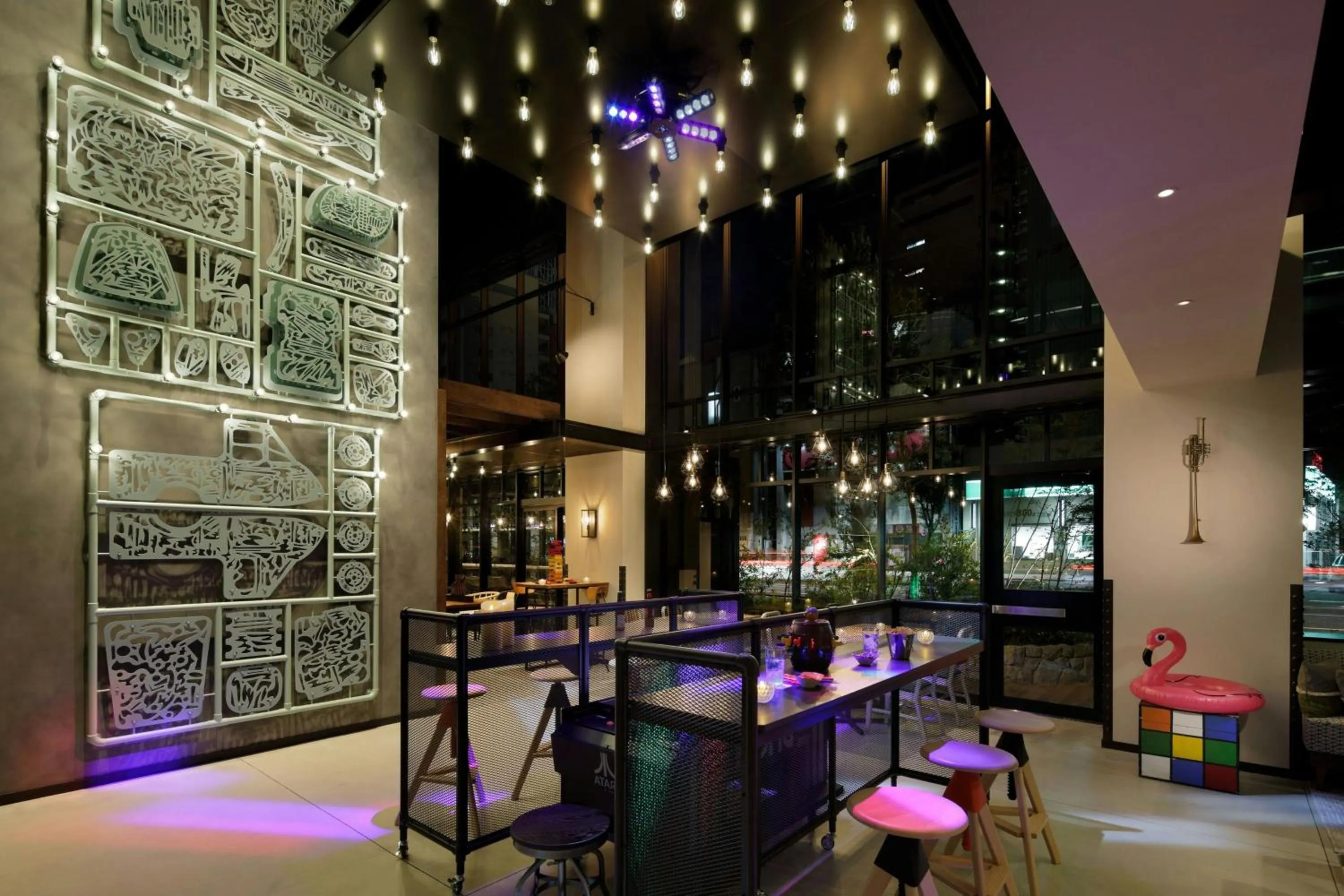 Lounge or bar in Moxy Osaka Umeda