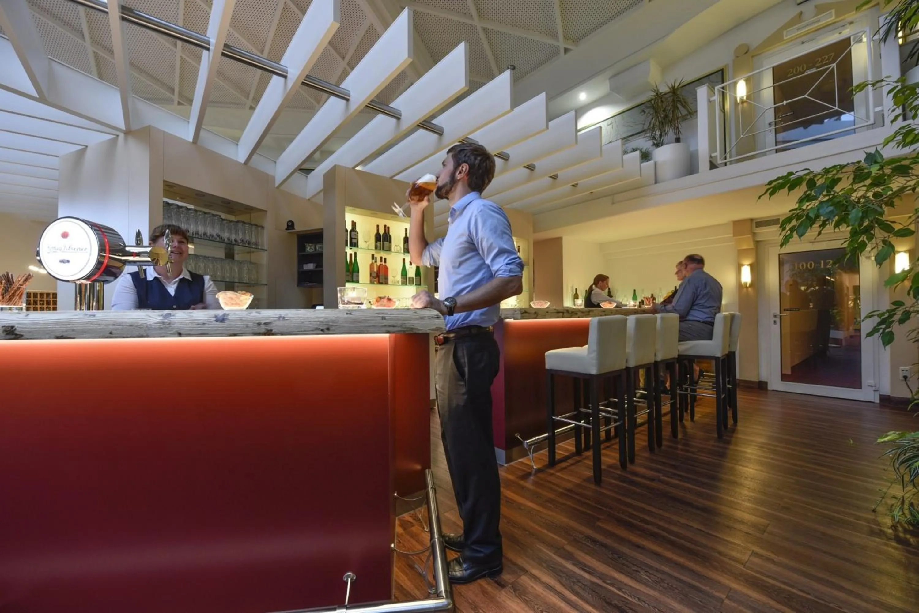 group of guests in Atrium Hotel Amadeus