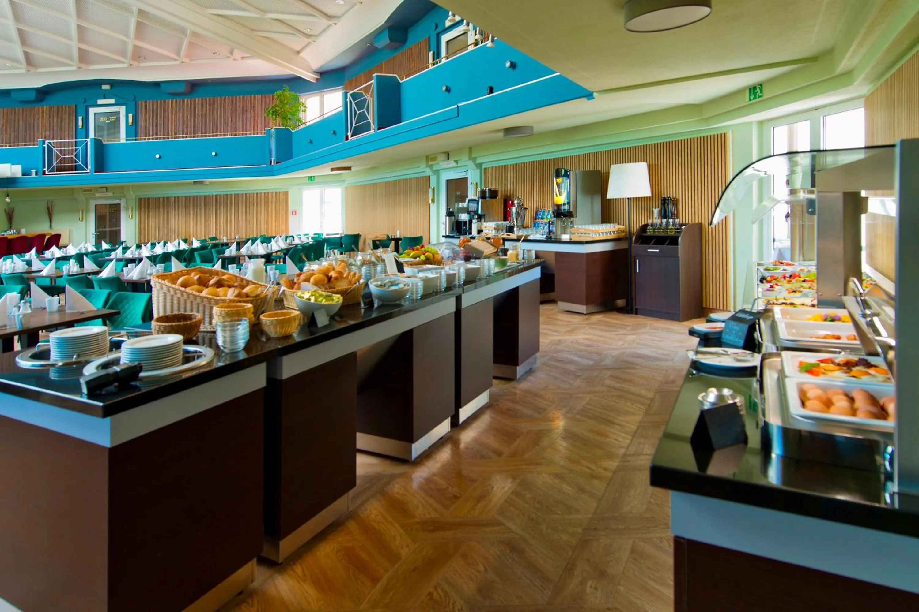 Buffet breakfast in Atrium Hotel Amadeus