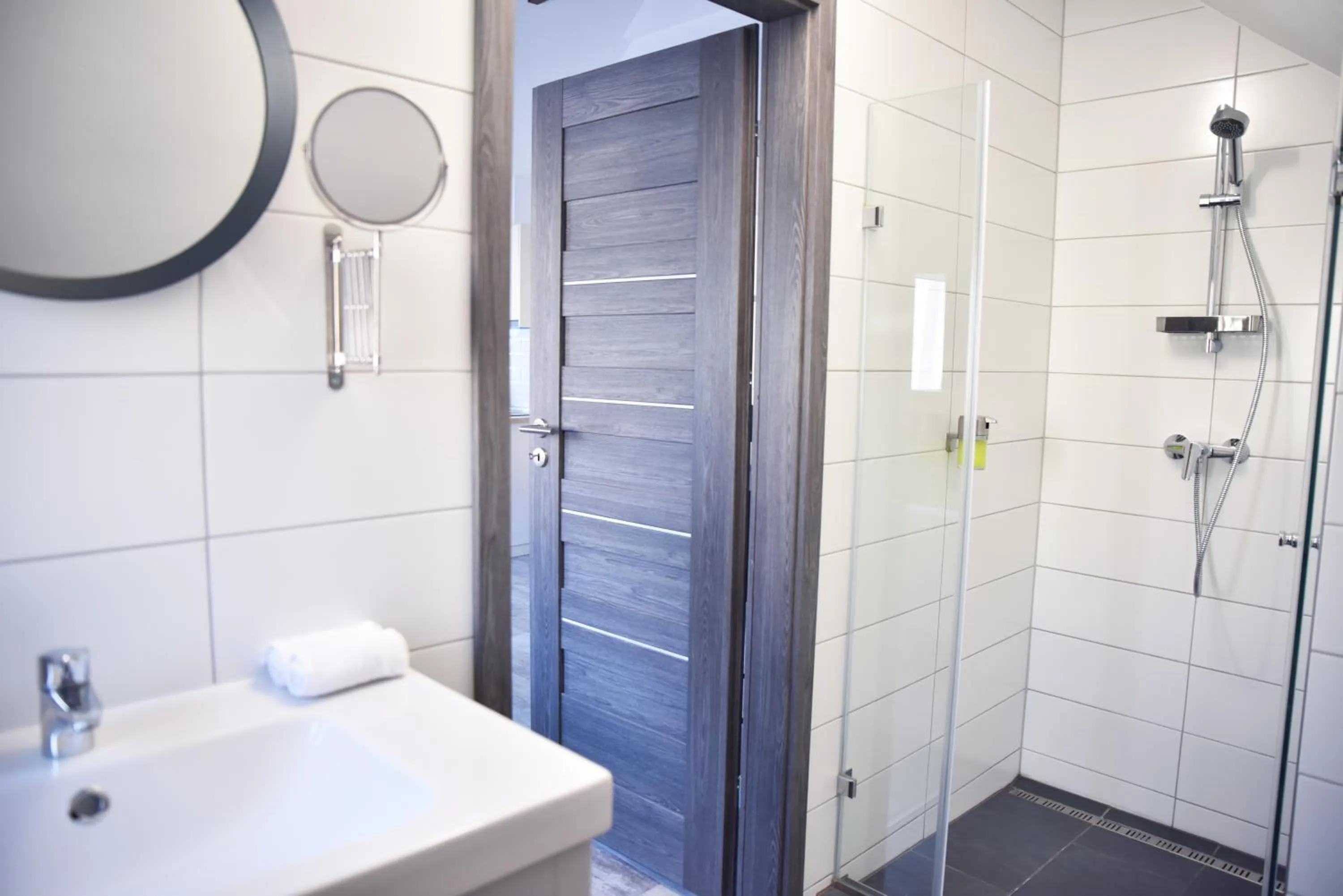 Shower in Roomstore Studio Apartments