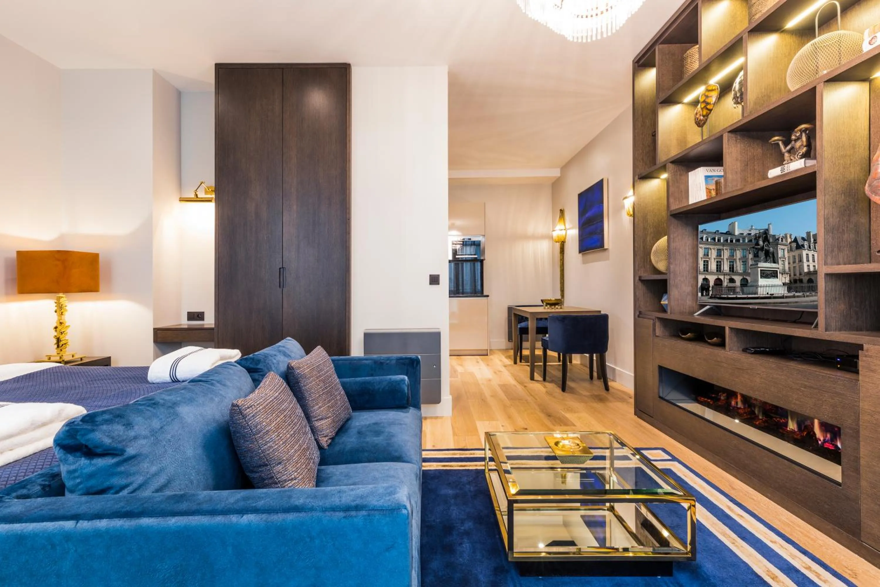 Living room in Luxury Apartment Paris Louvre II