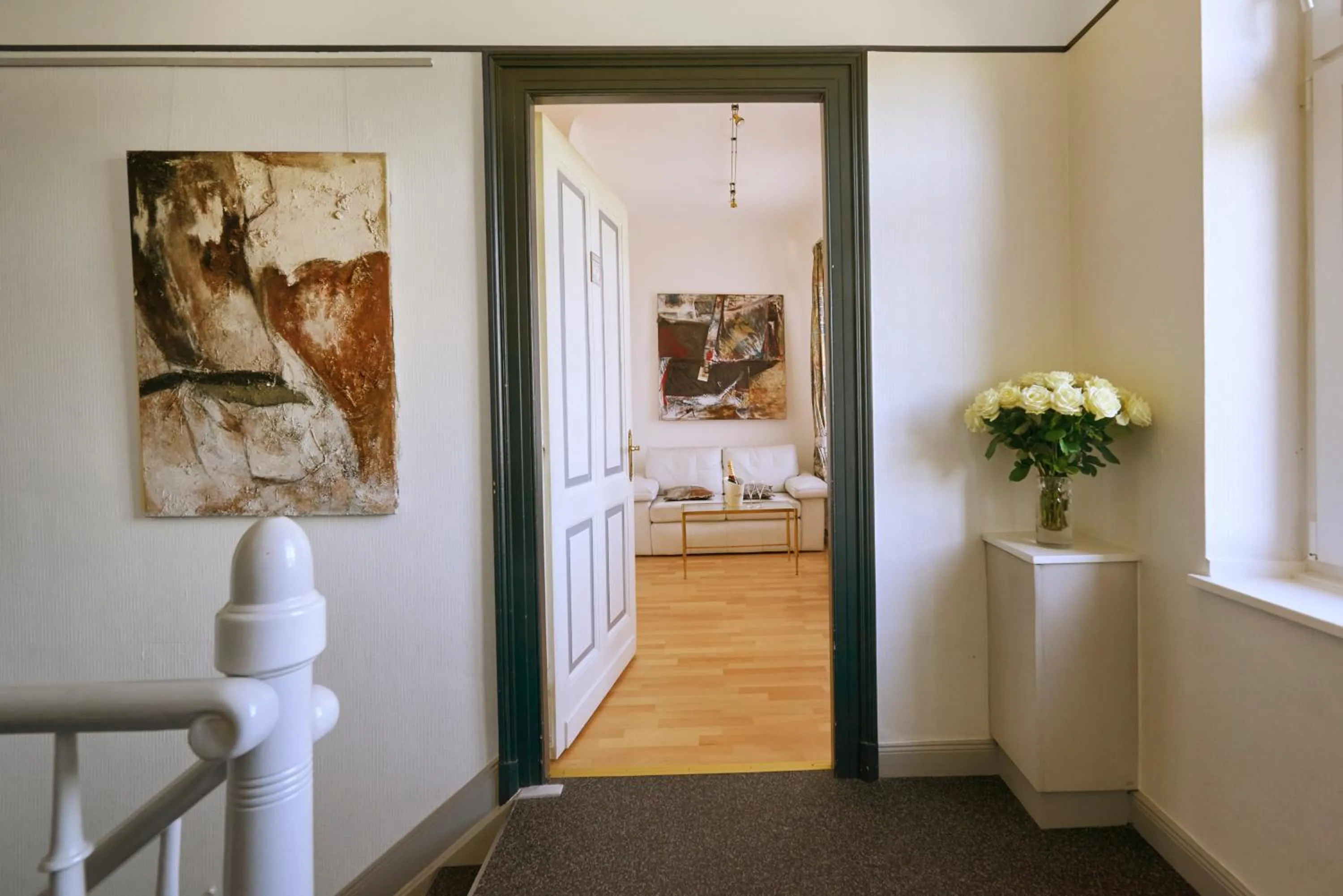 Living room, Bed in Design-Hotel Zur Abtei