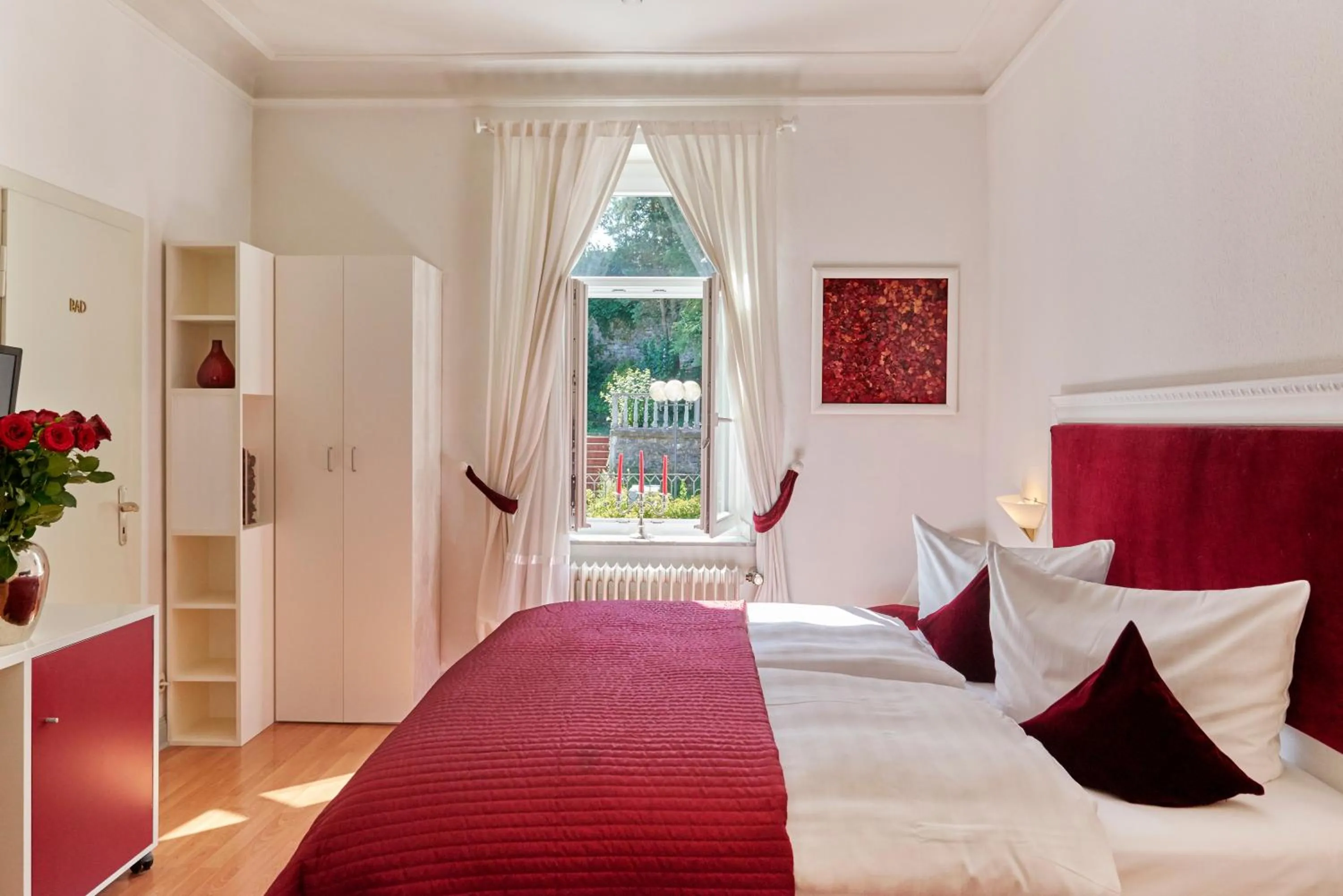 Bedroom, Bed in Design-Hotel Zur Abtei