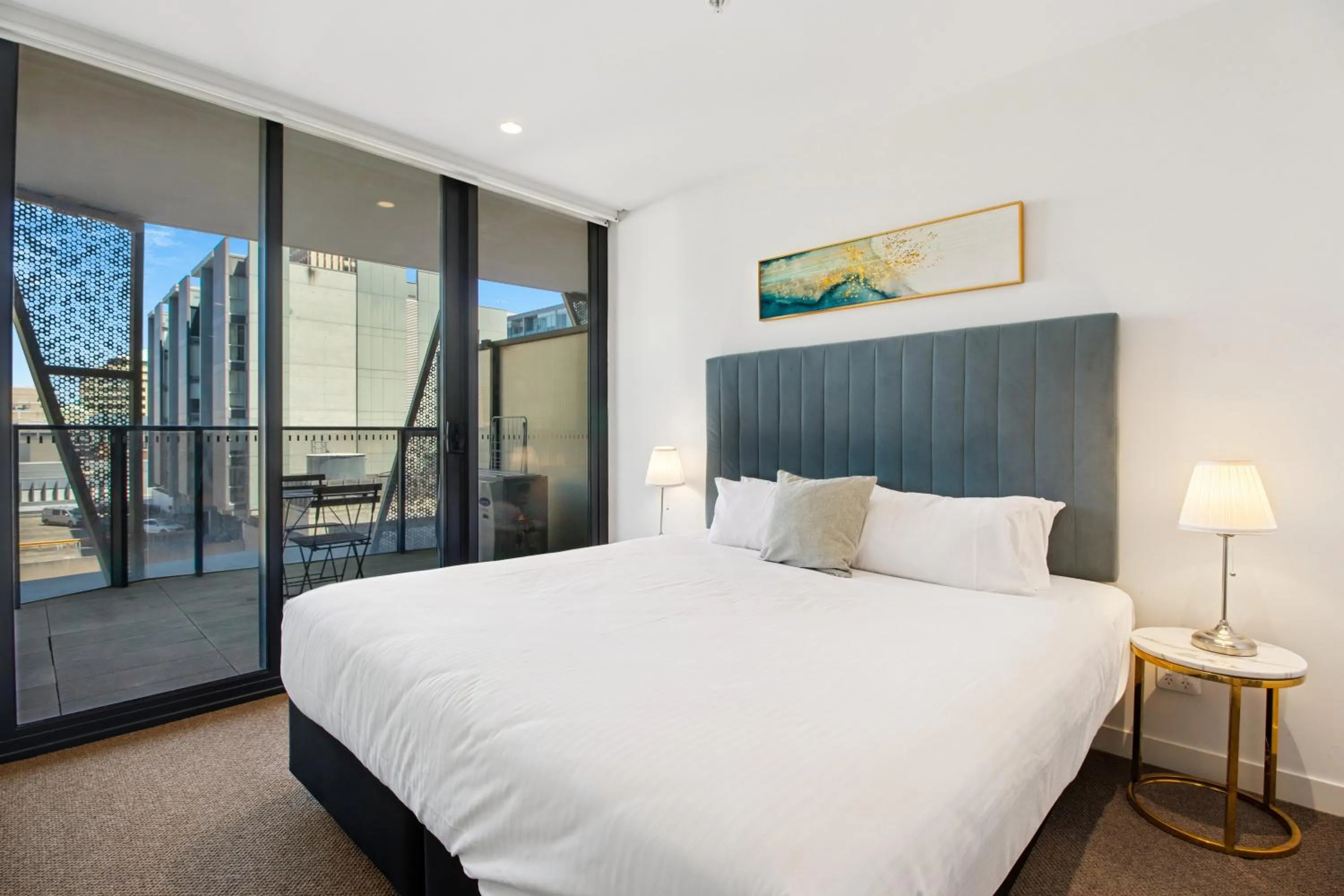 Bed in Realm Apartments by CLLIX