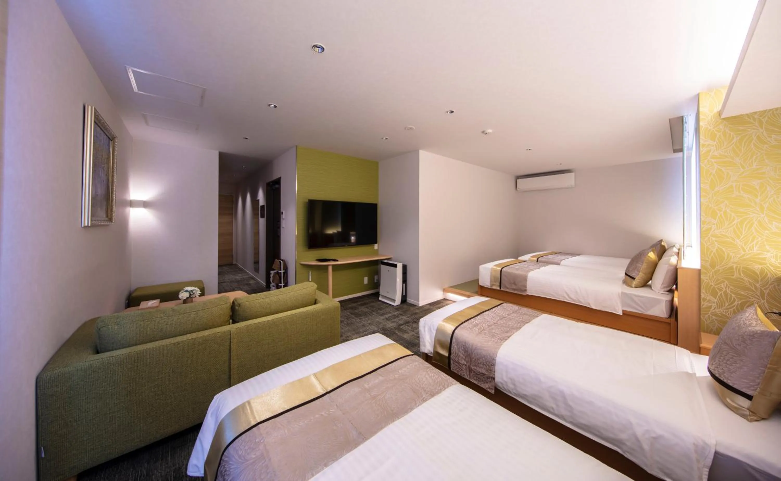 Photo of the whole room, Bed in GRAND BASE Okayama Ekimae