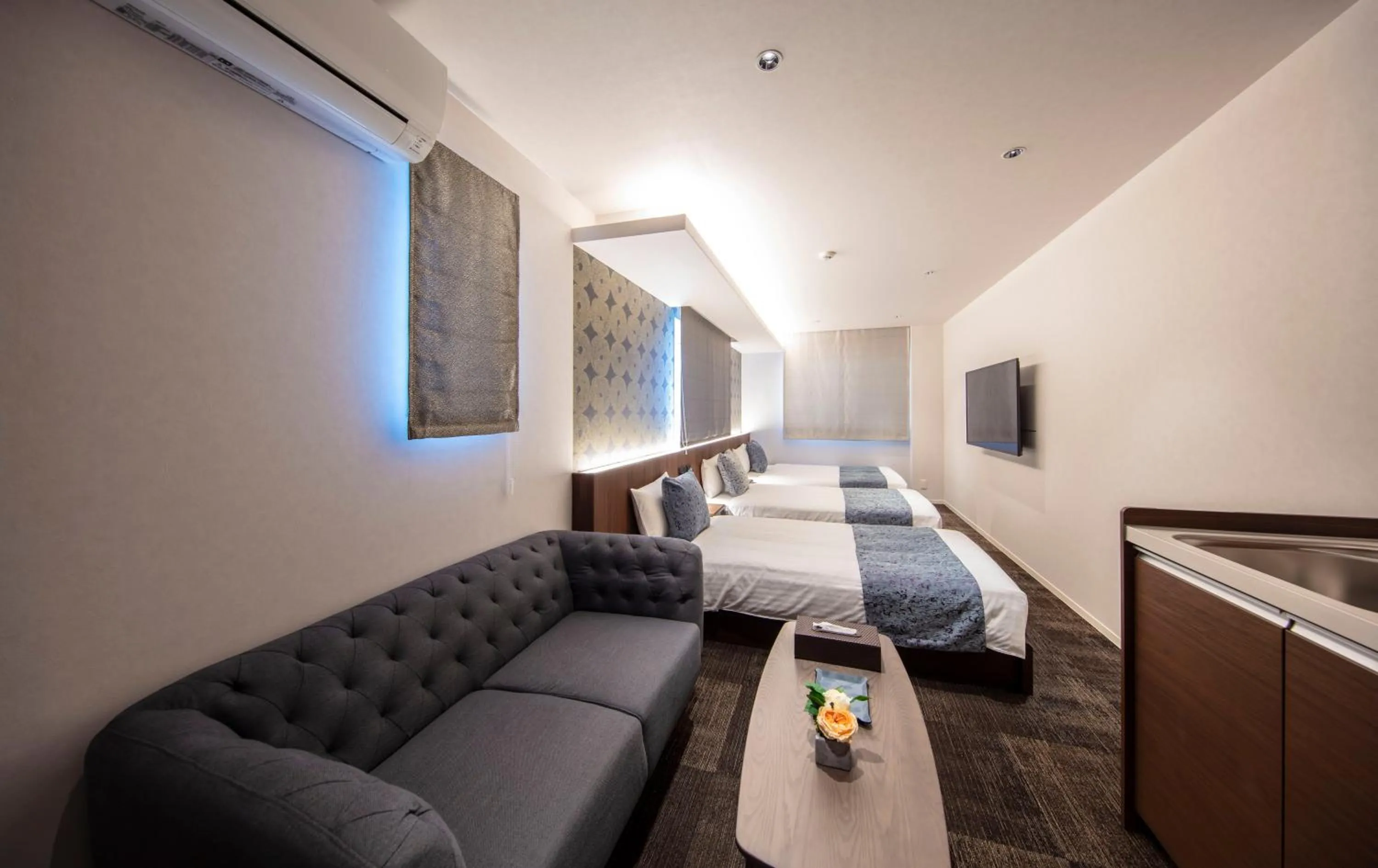 Photo of the whole room, Bed in GRAND BASE Okayama Ekimae