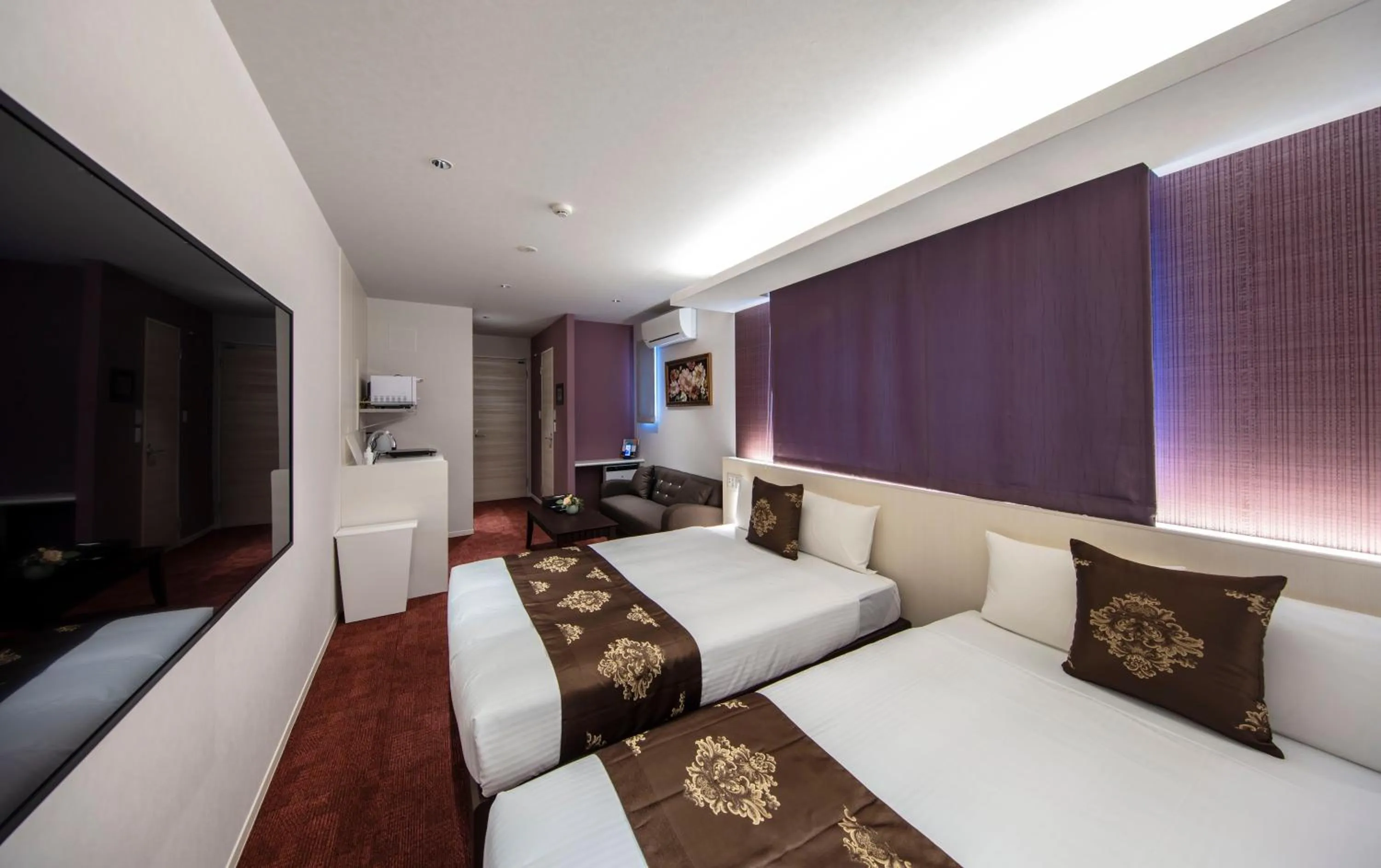 Photo of the whole room, Bed in GRAND BASE Okayama Ekimae