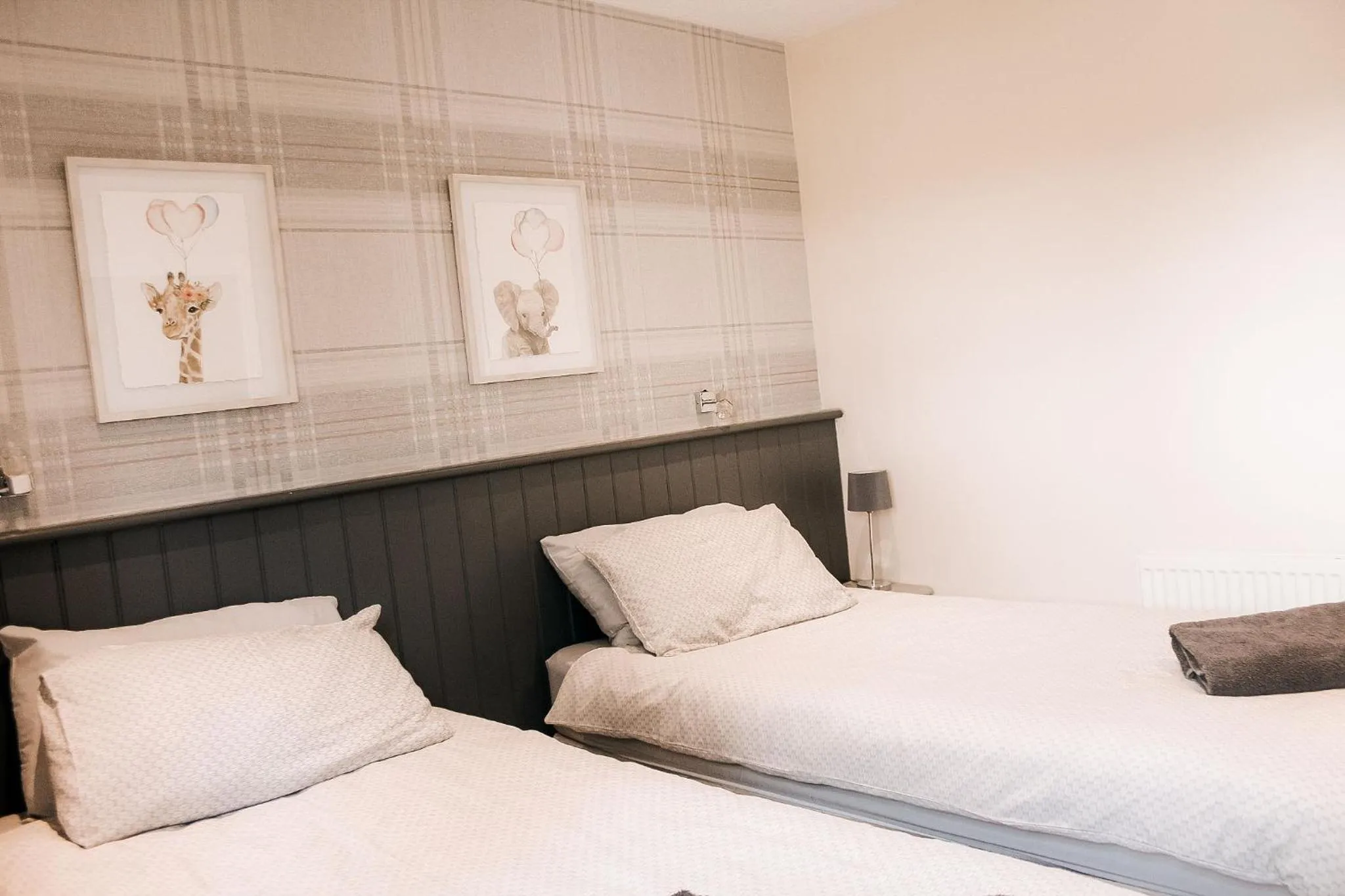 Bedroom, Bed in Keer Side Lodge, Luxury lodge with private hot tub at Pine Lake Resort