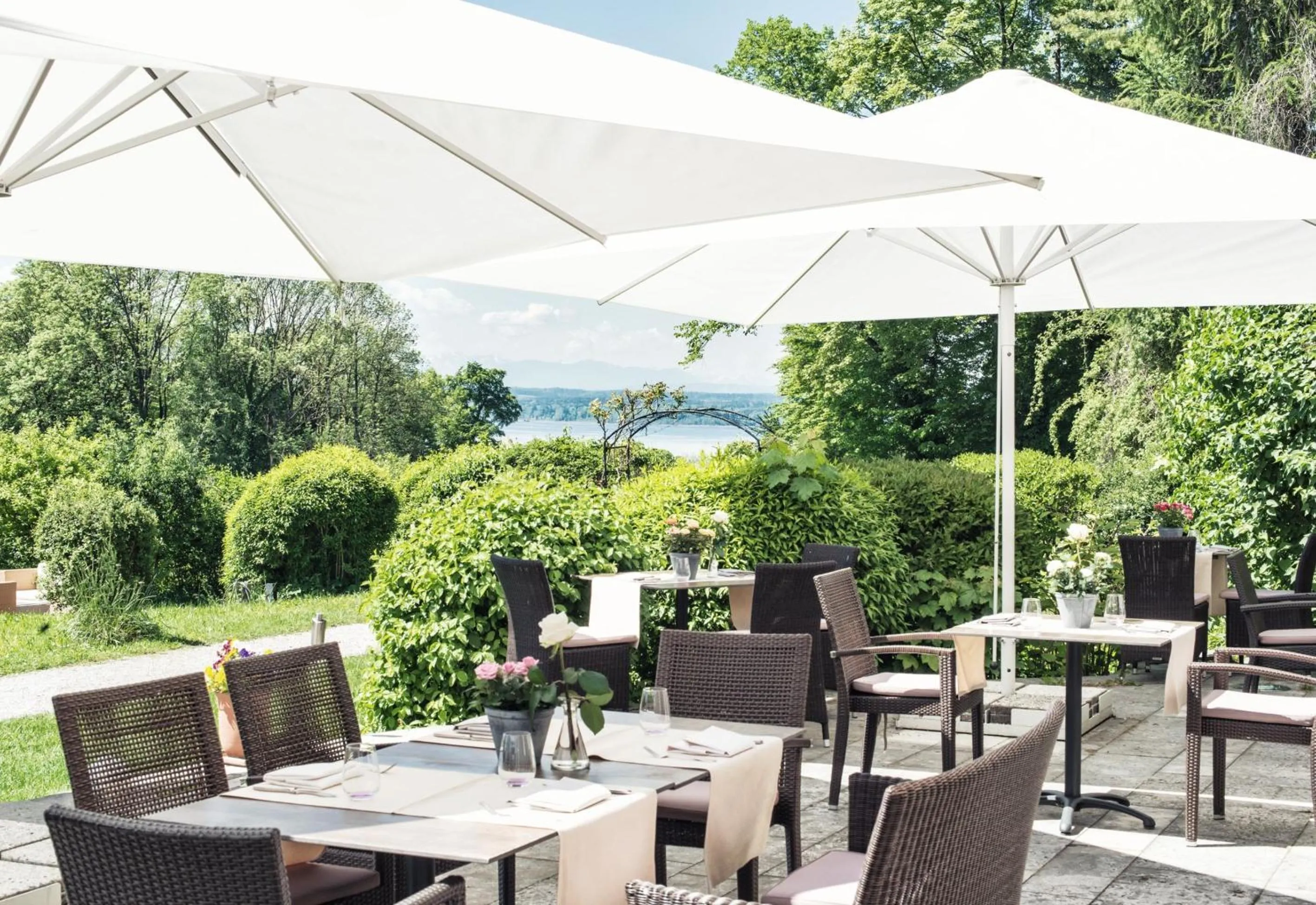 Balcony/Terrace in Biohotel Schlossgut Oberambach