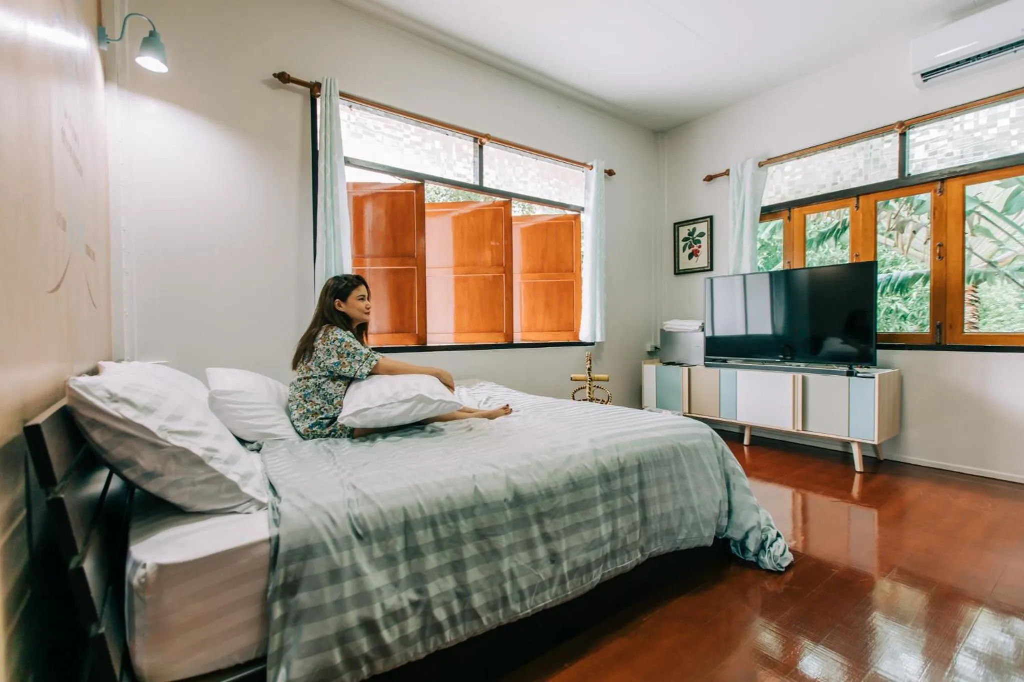 Bed in Banya BnB ที่พักบ้านย่าบีแอนด์บี เมืองประจวบฯ