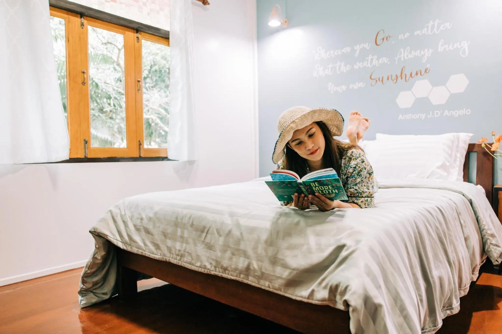 Bed in Banya BnB ที่พักบ้านย่าบีแอนด์บี เมืองประจวบฯ