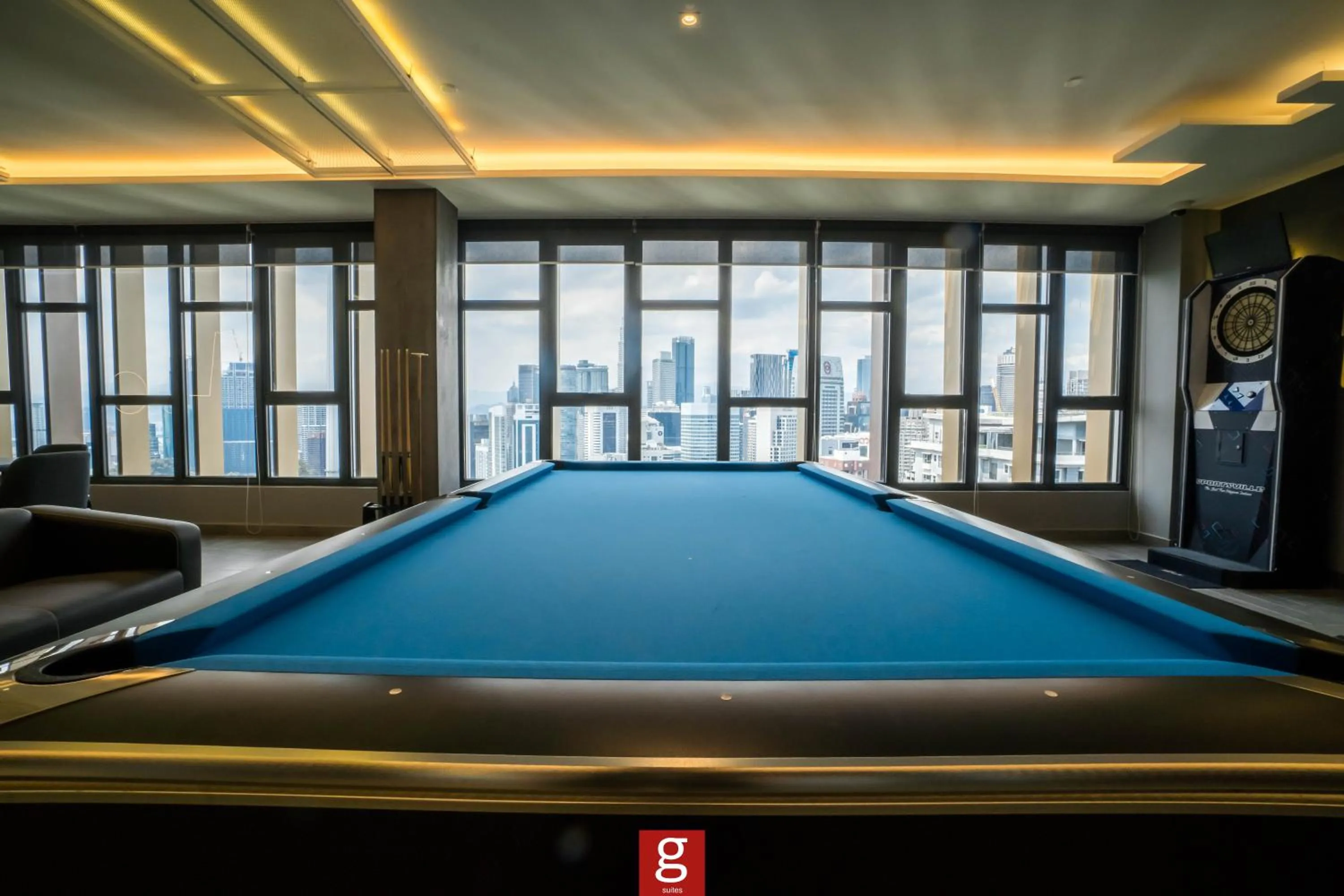 Billiard in Ceylonz Suites KLCC Rooftop Infinity Pool KL Tower View