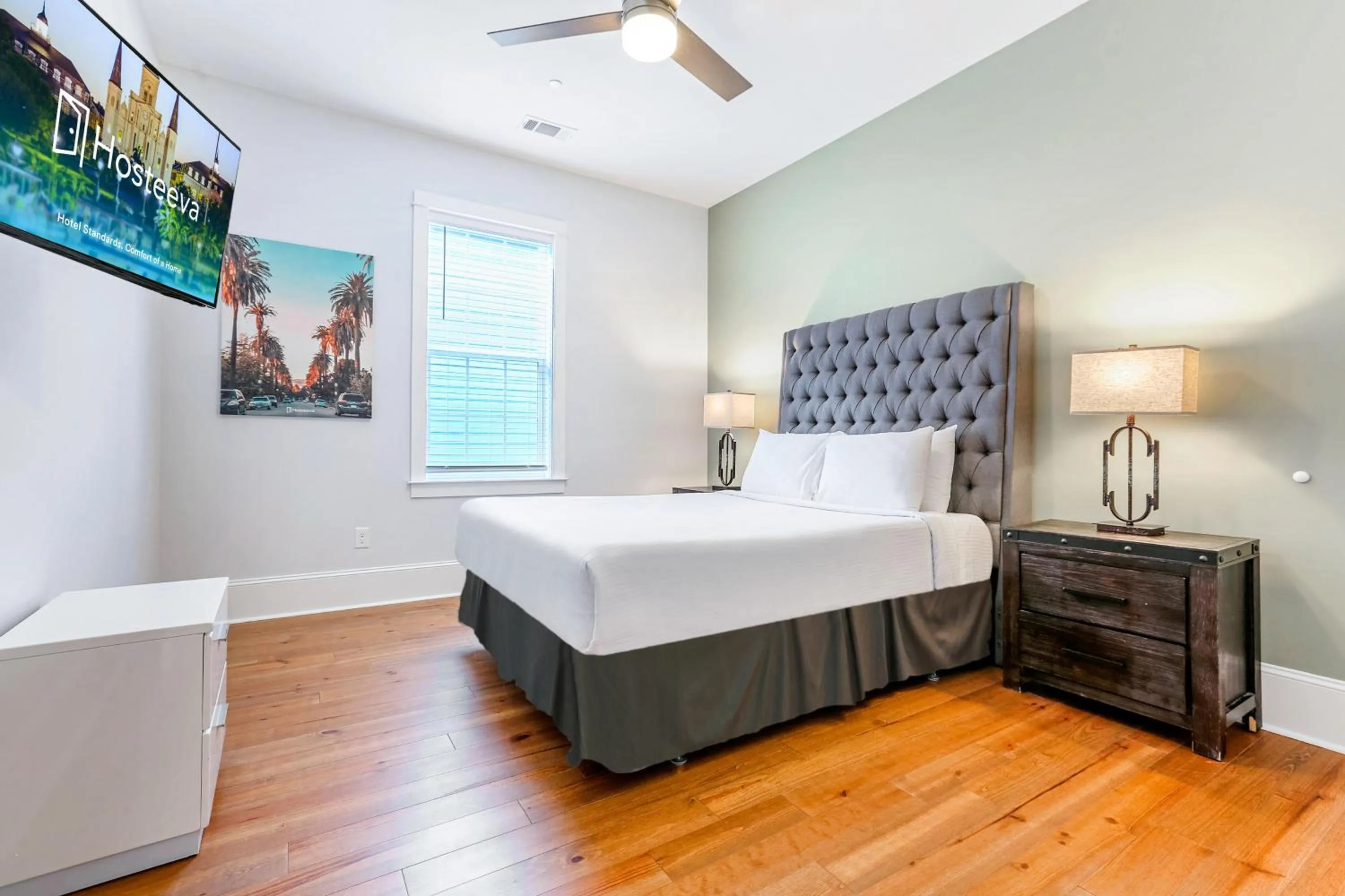 Bedroom, Bed in Hosteeva Chic Urban Retreat w Pool Steps to St Charles Ave and Near Bourbon St