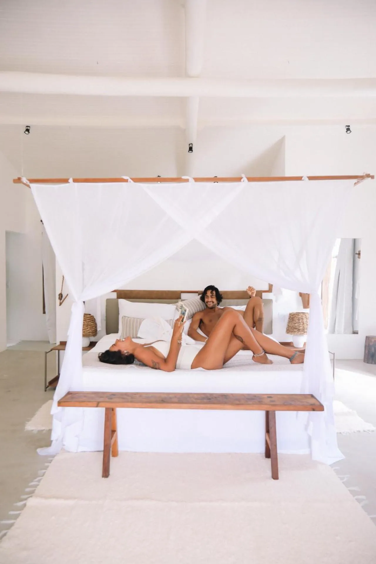 People, Bed in Villa dos Nativos Boutique Hotel