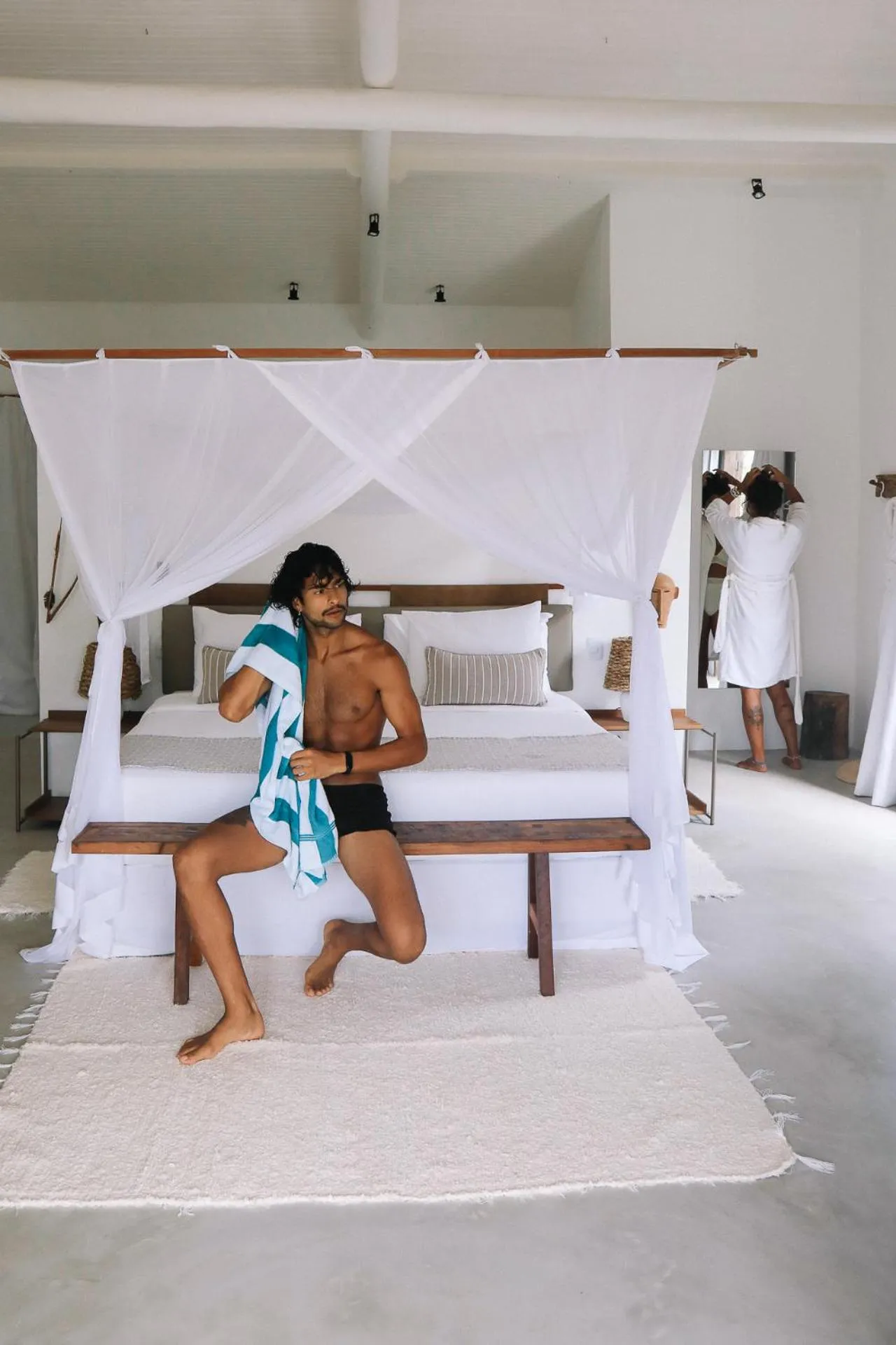 People, Bed in Villa dos Nativos Boutique Hotel